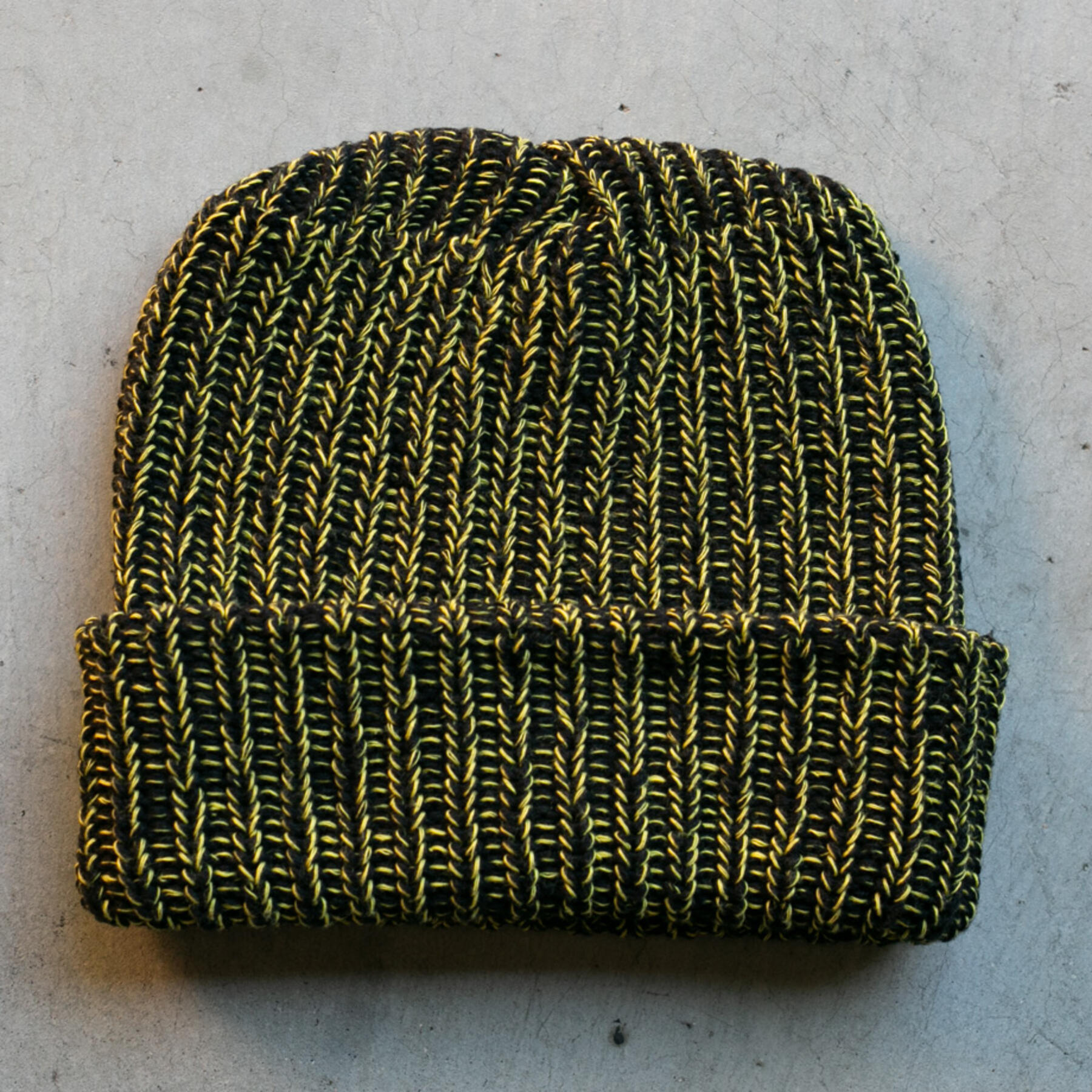 gustin american knit beanie - blackxyellow