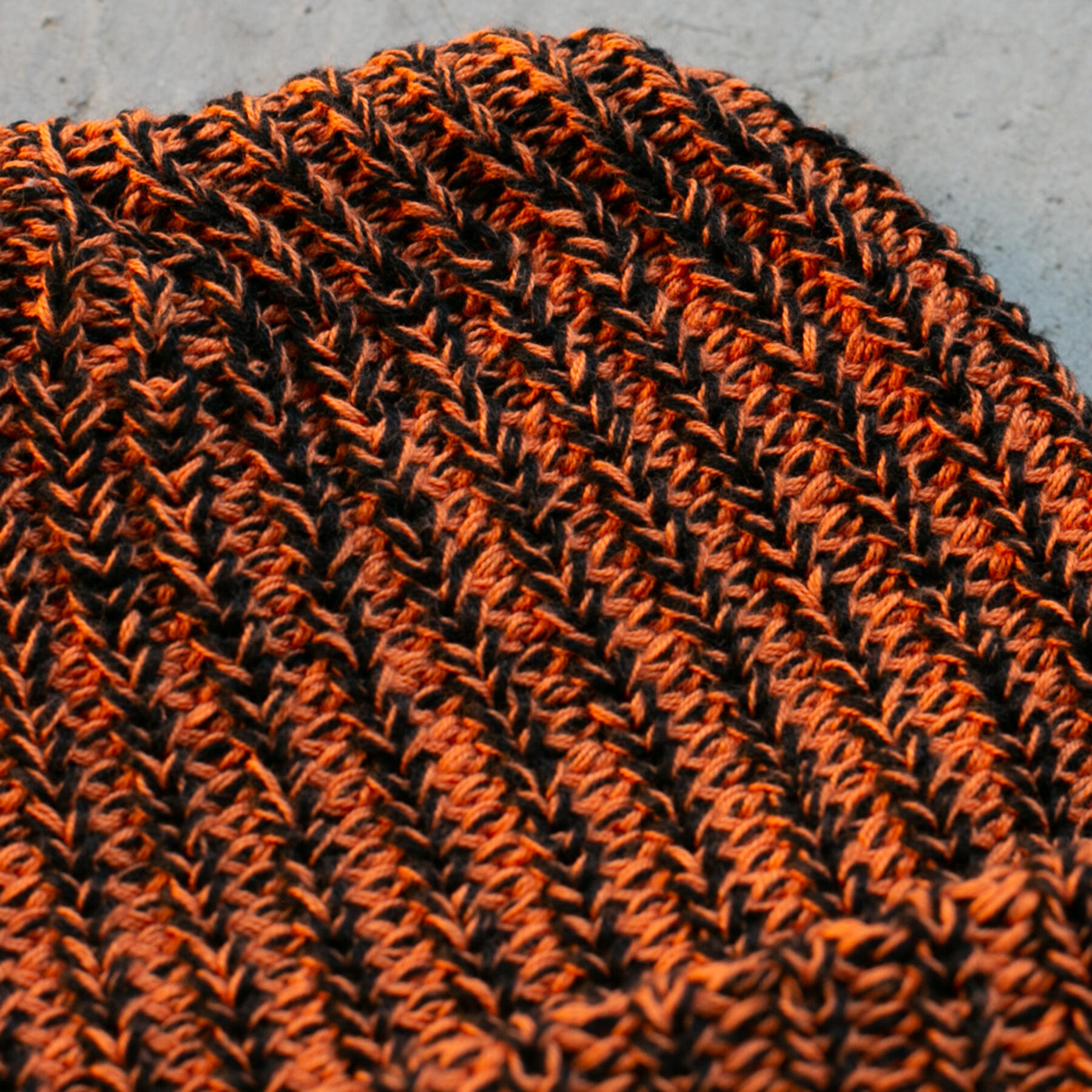 gustin american knit beanie - blackxorange