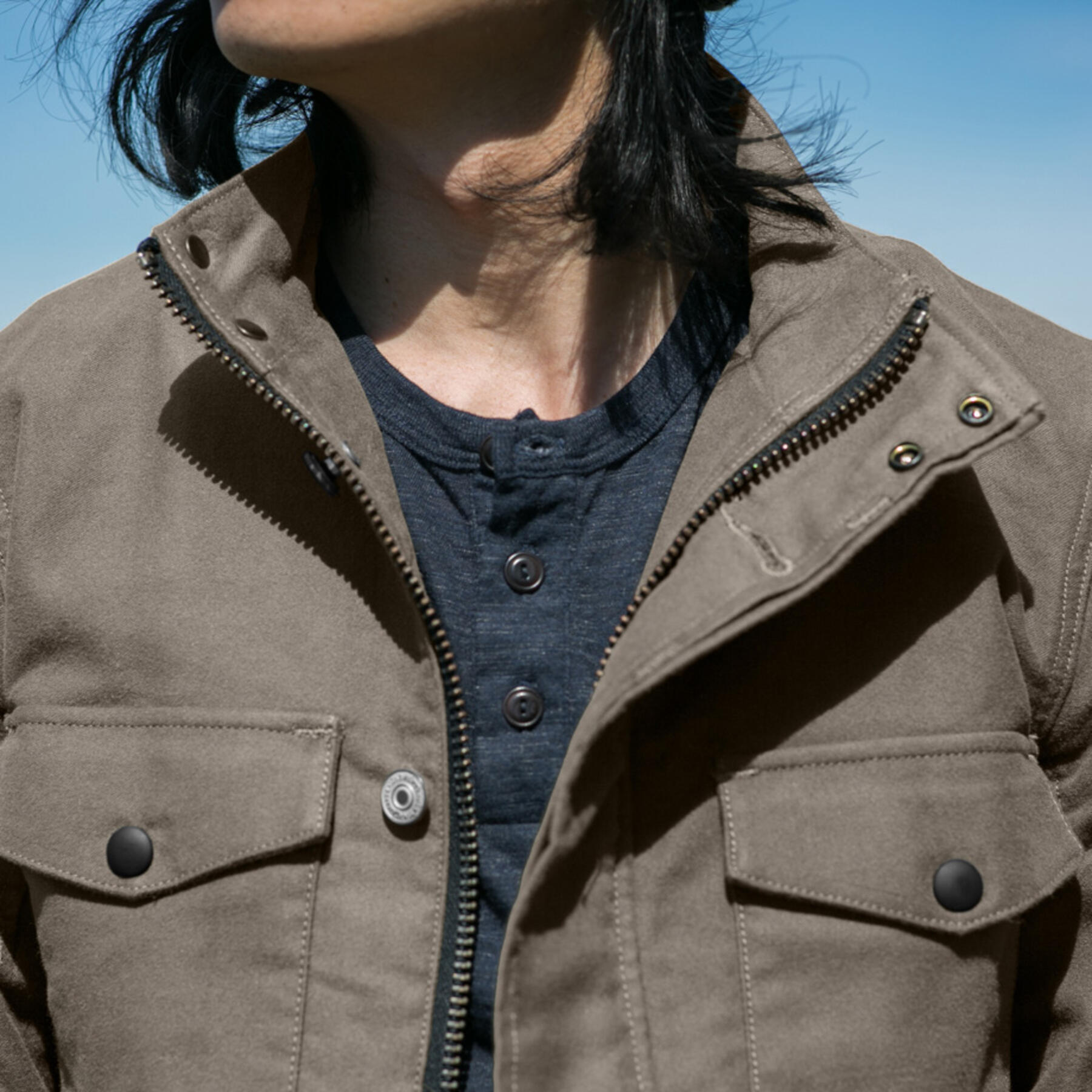 gustin moleskin field jacket - warm grey