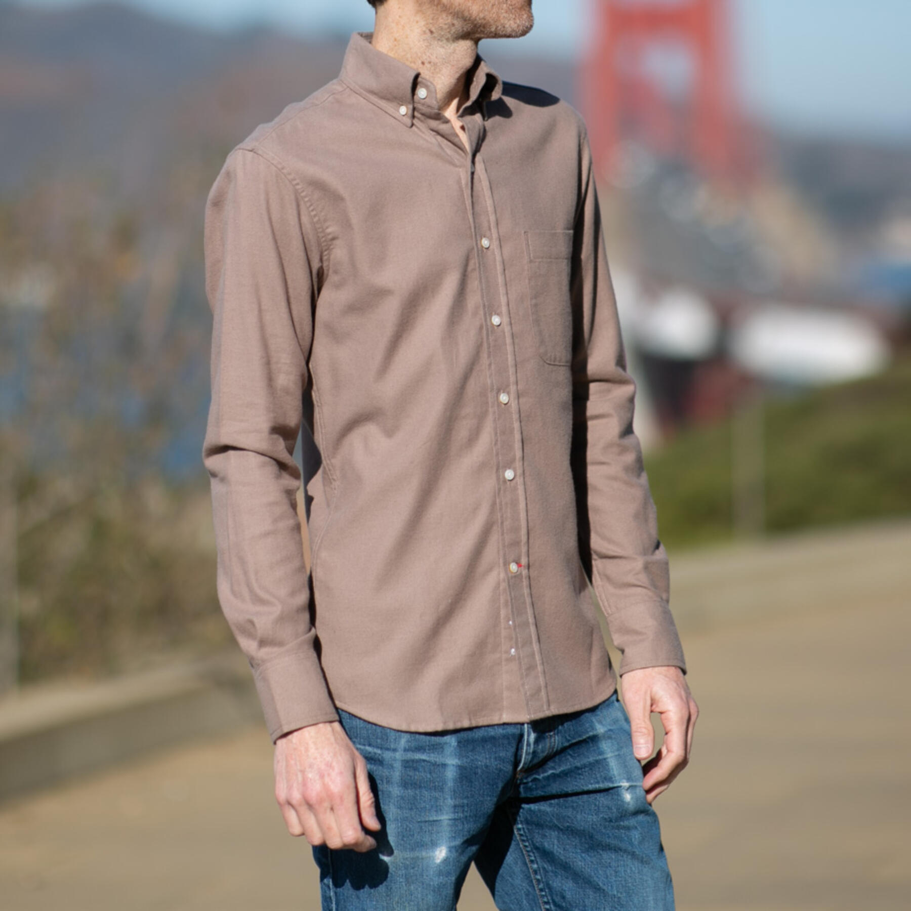 gustin #792 cashmere flannel - khaki
