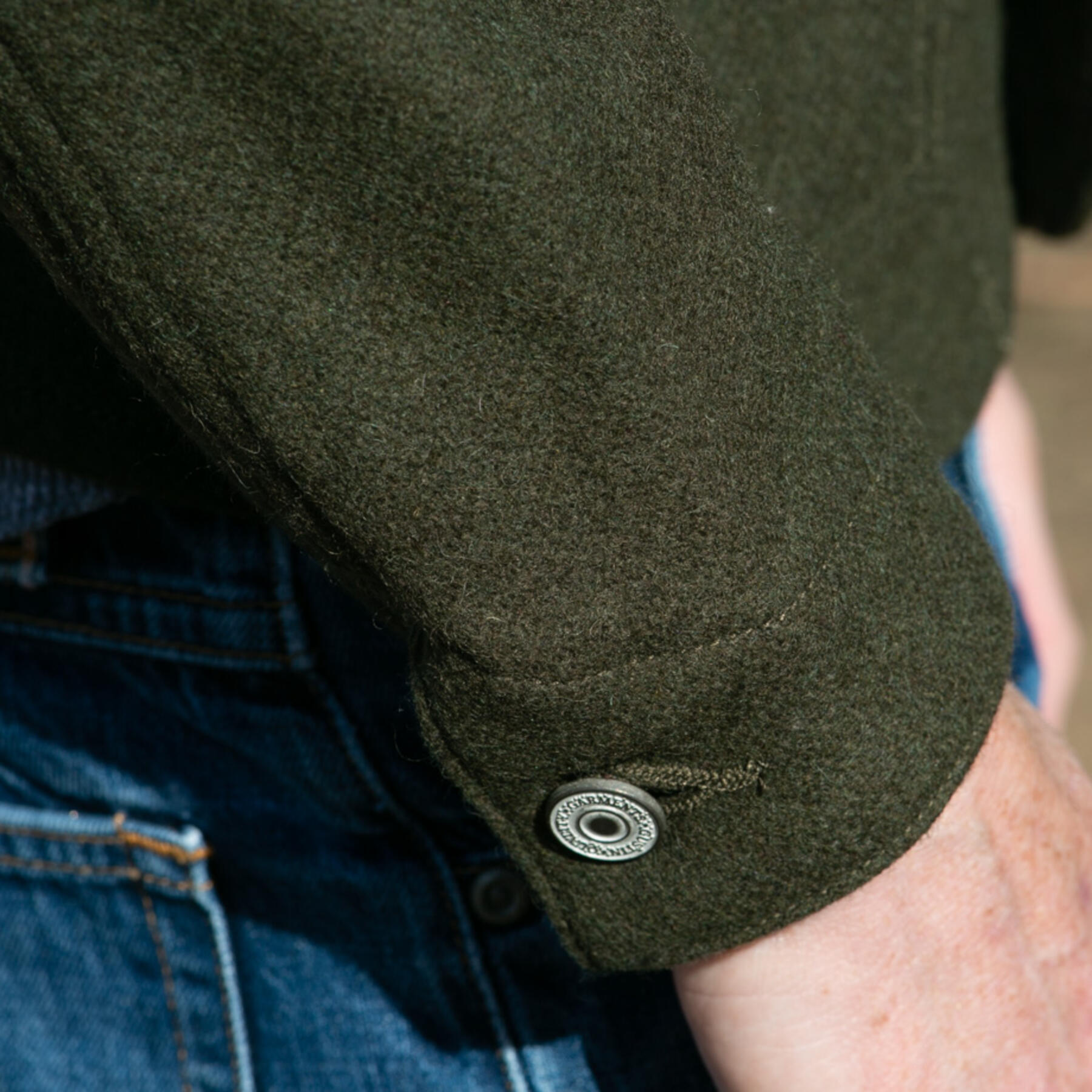 gustin #9 engineer jacket - big wool olive
