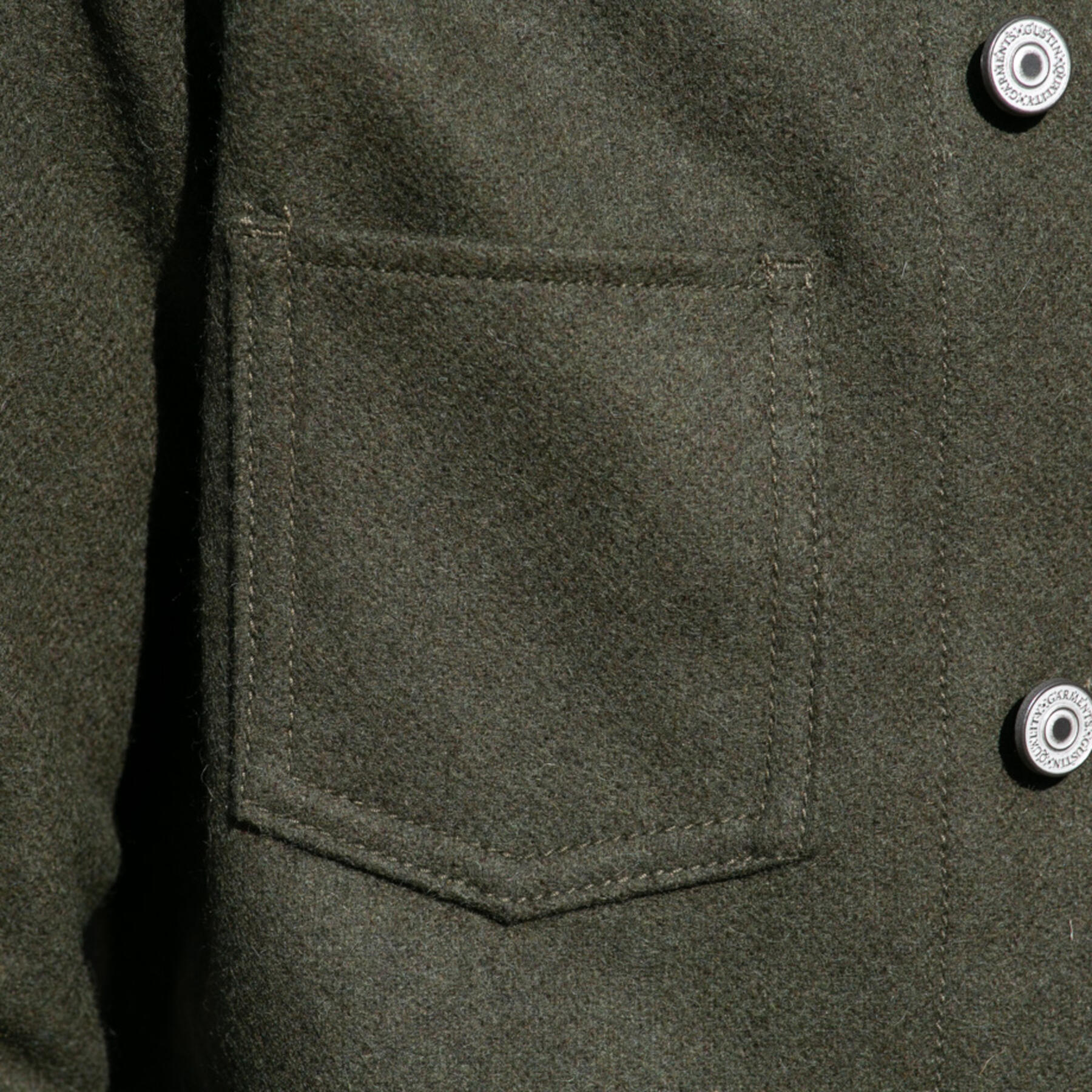 gustin #9 engineer jacket - big wool olive
