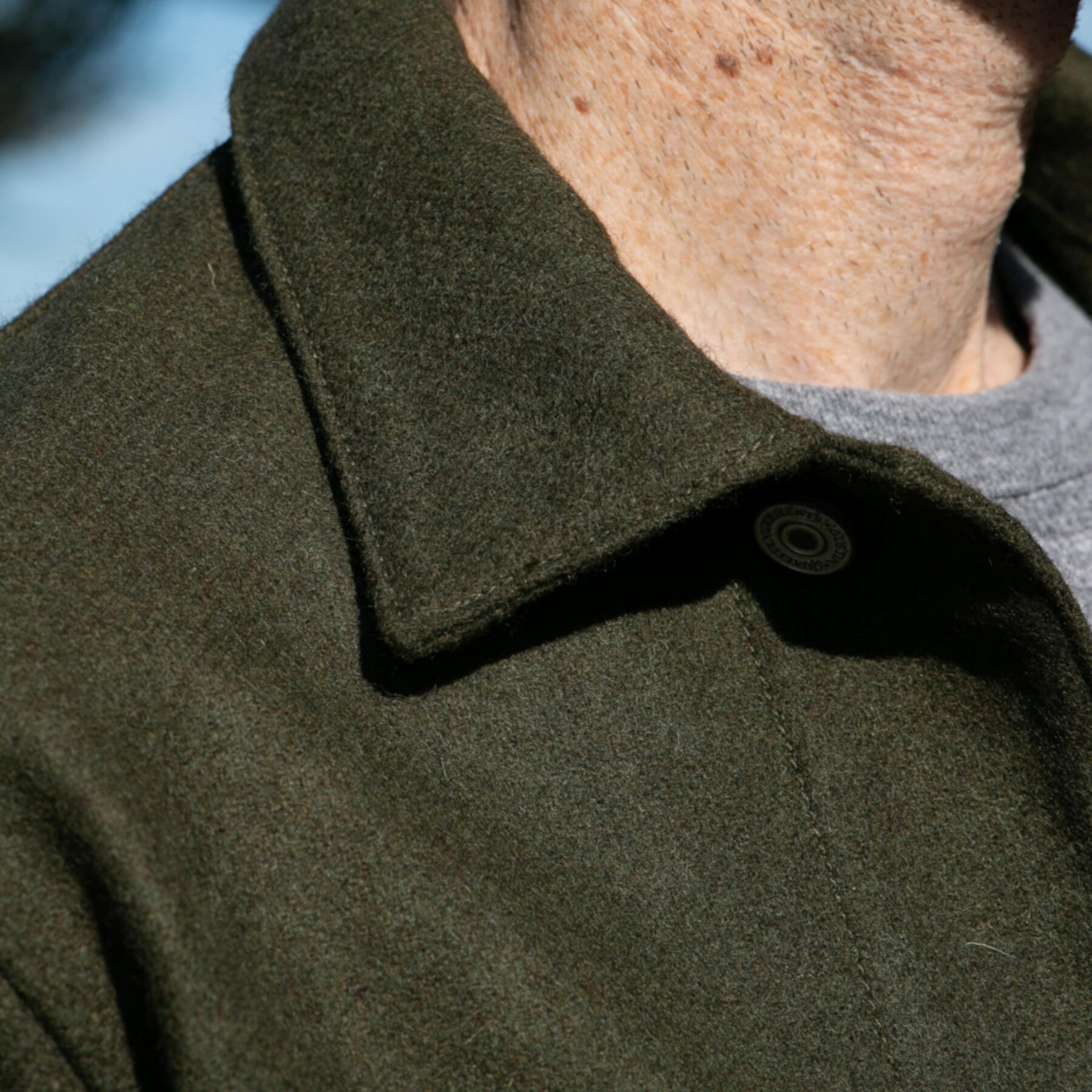 gustin #9 engineer jacket - big wool olive