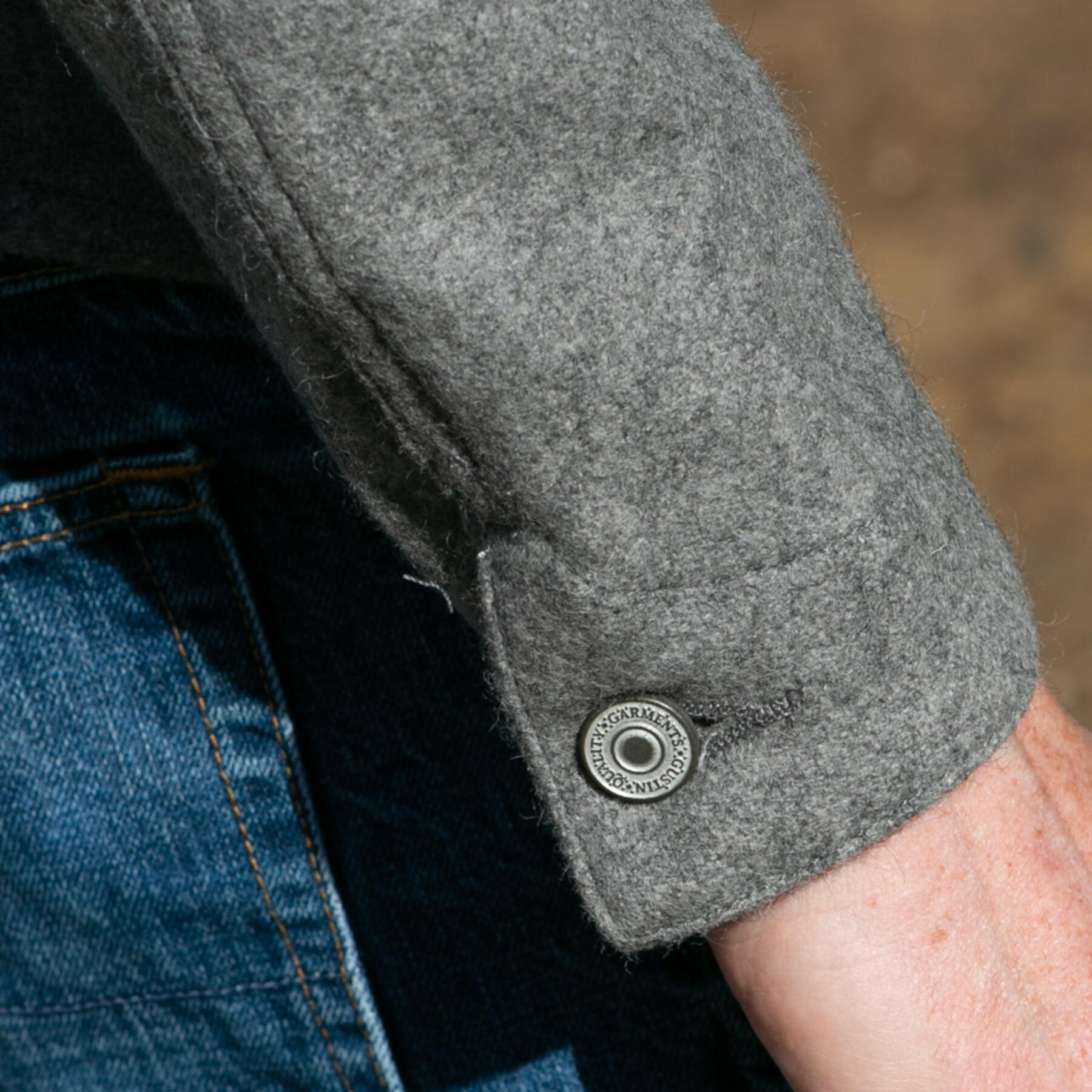 gustin #8 engineer jacket - big wool heather grey