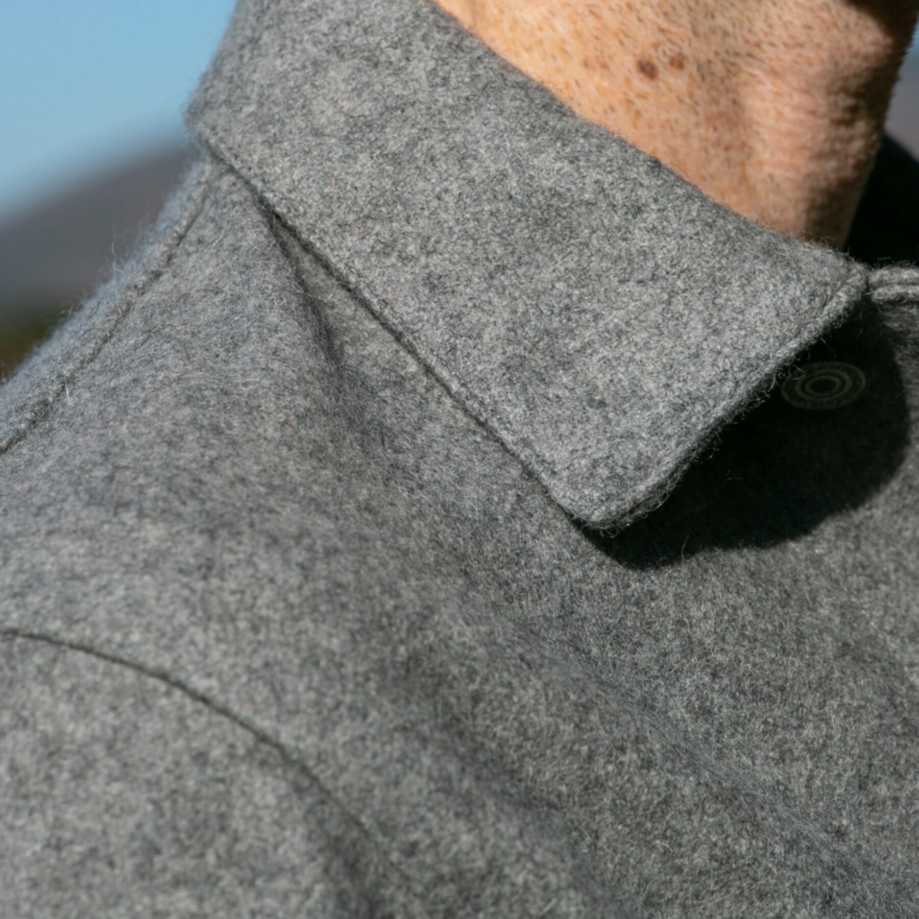 gustin #8 engineer jacket - big wool heather grey