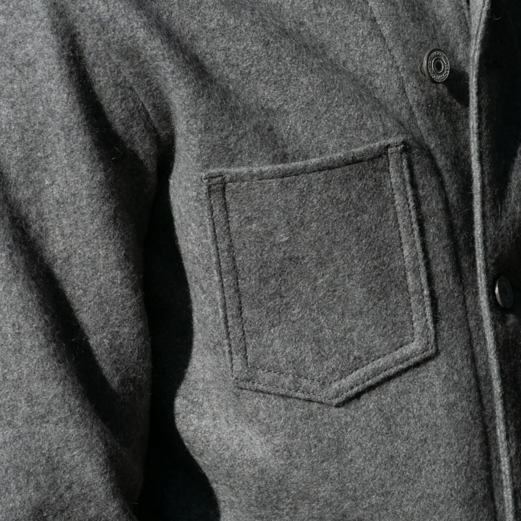 gustin #8 engineer jacket - big wool heather grey