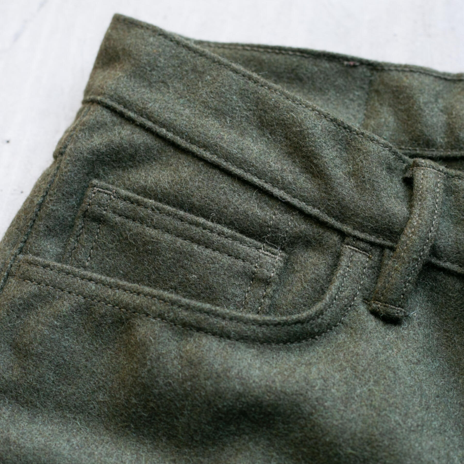 gustin #67 big wool 5 pocket - olive