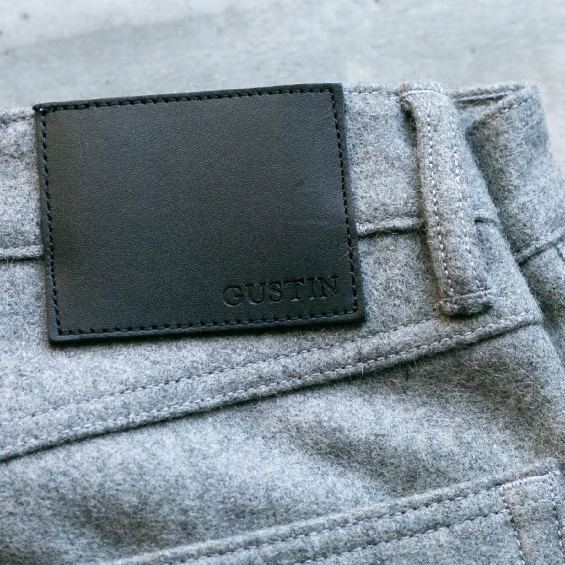 gustin #66 big wool 5 pocket - heather grey