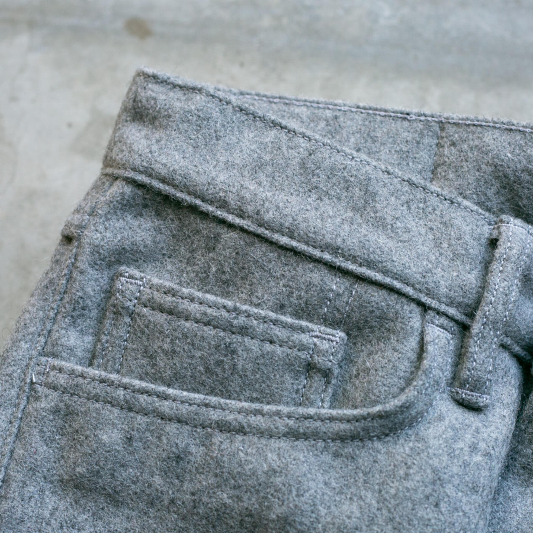 gustin #66 big wool 5 pocket - heather grey