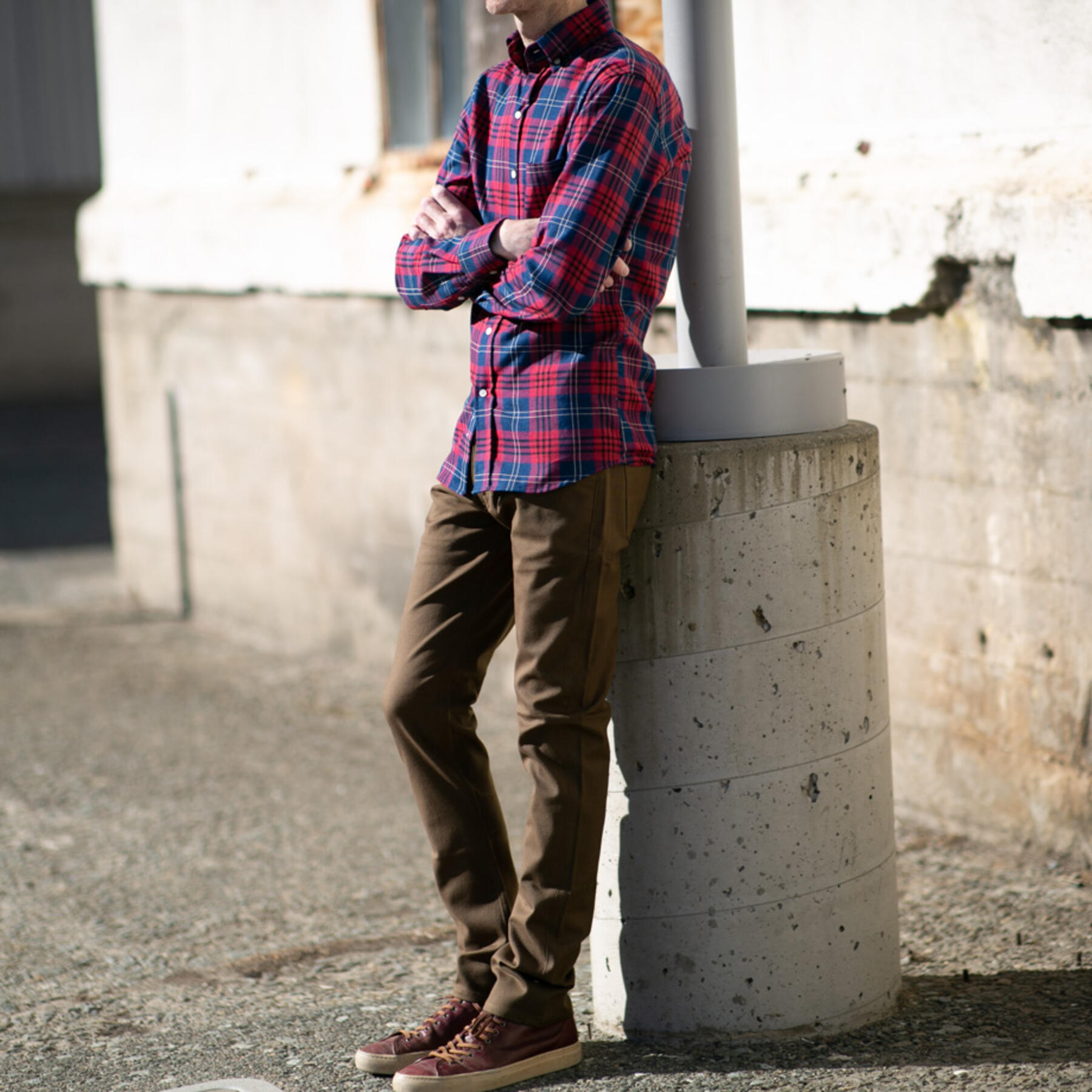 gustin #799 classic plaid - navy red