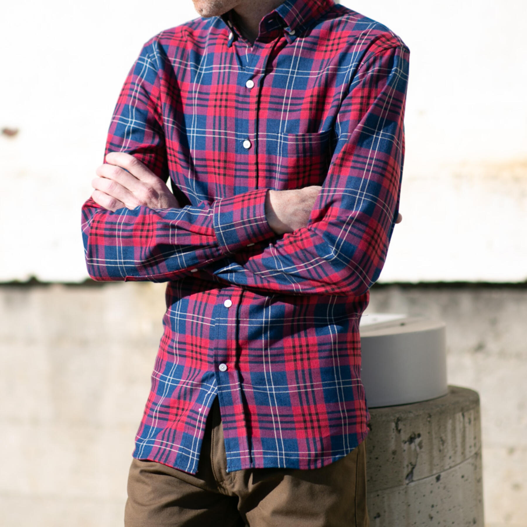 gustin #799 classic plaid - navy red