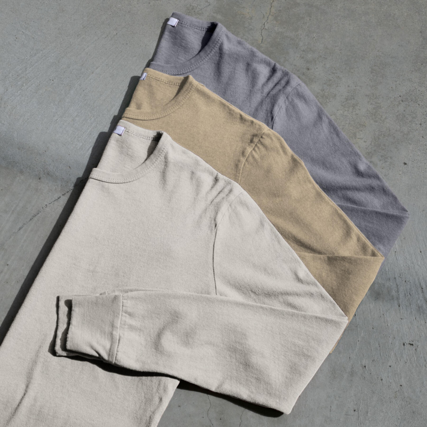 gustin long sleeve heavyweight t-shirt 3 pack desert shades