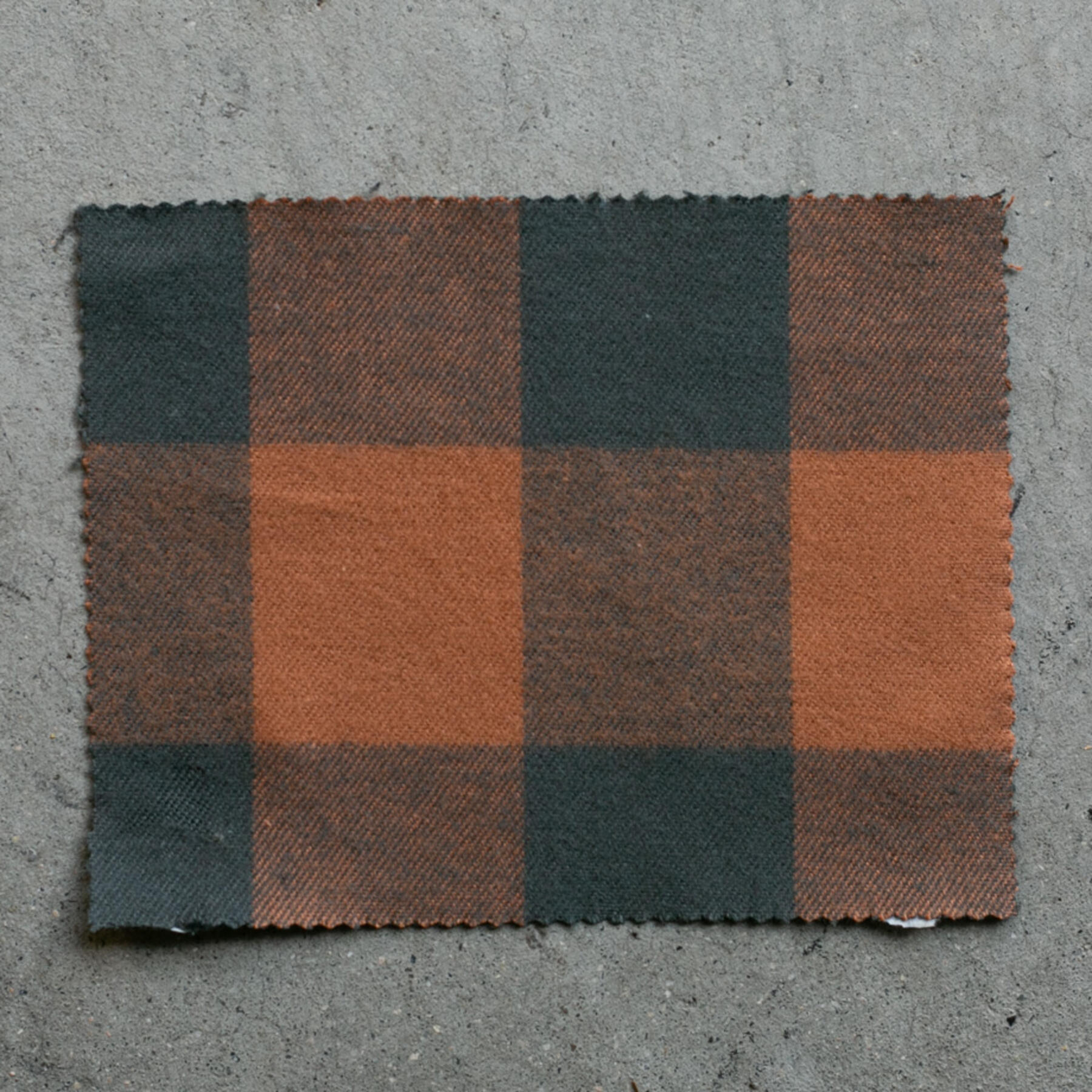 gustin #800 super heavy buffalo flannel - orangexgrey