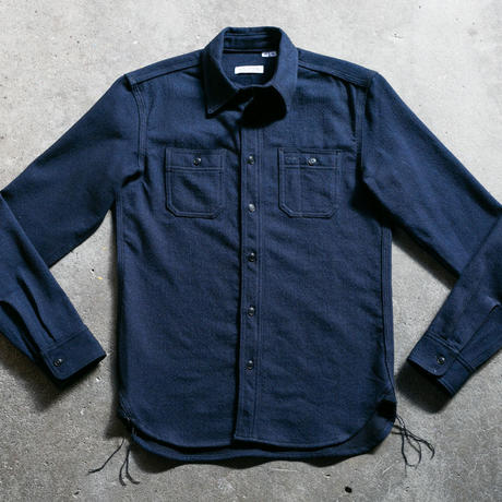 gustin #65 ultrasoft indigo wool workshirt