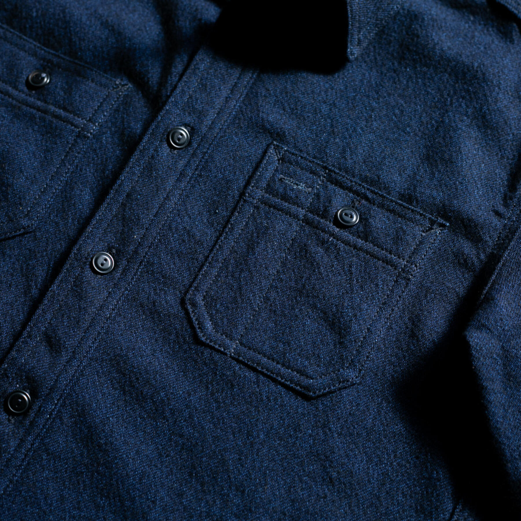 gustin #65 ultrasoft indigo wool workshirt