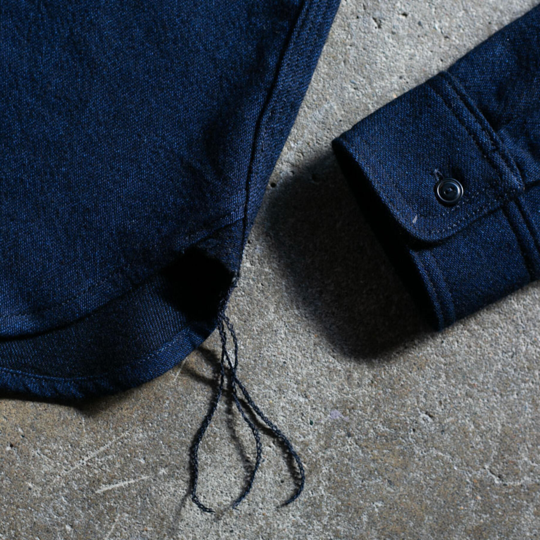 gustin #65 ultrasoft indigo wool workshirt