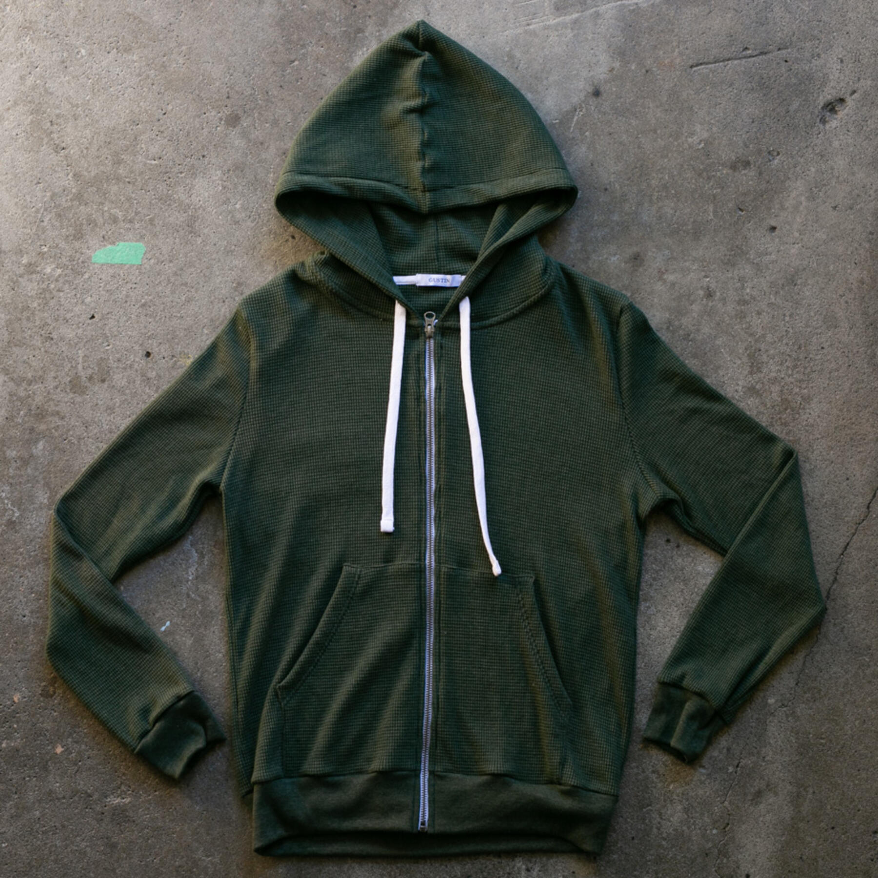 gustin waffle zip hoodie 2 pack - heather grey, dark olive