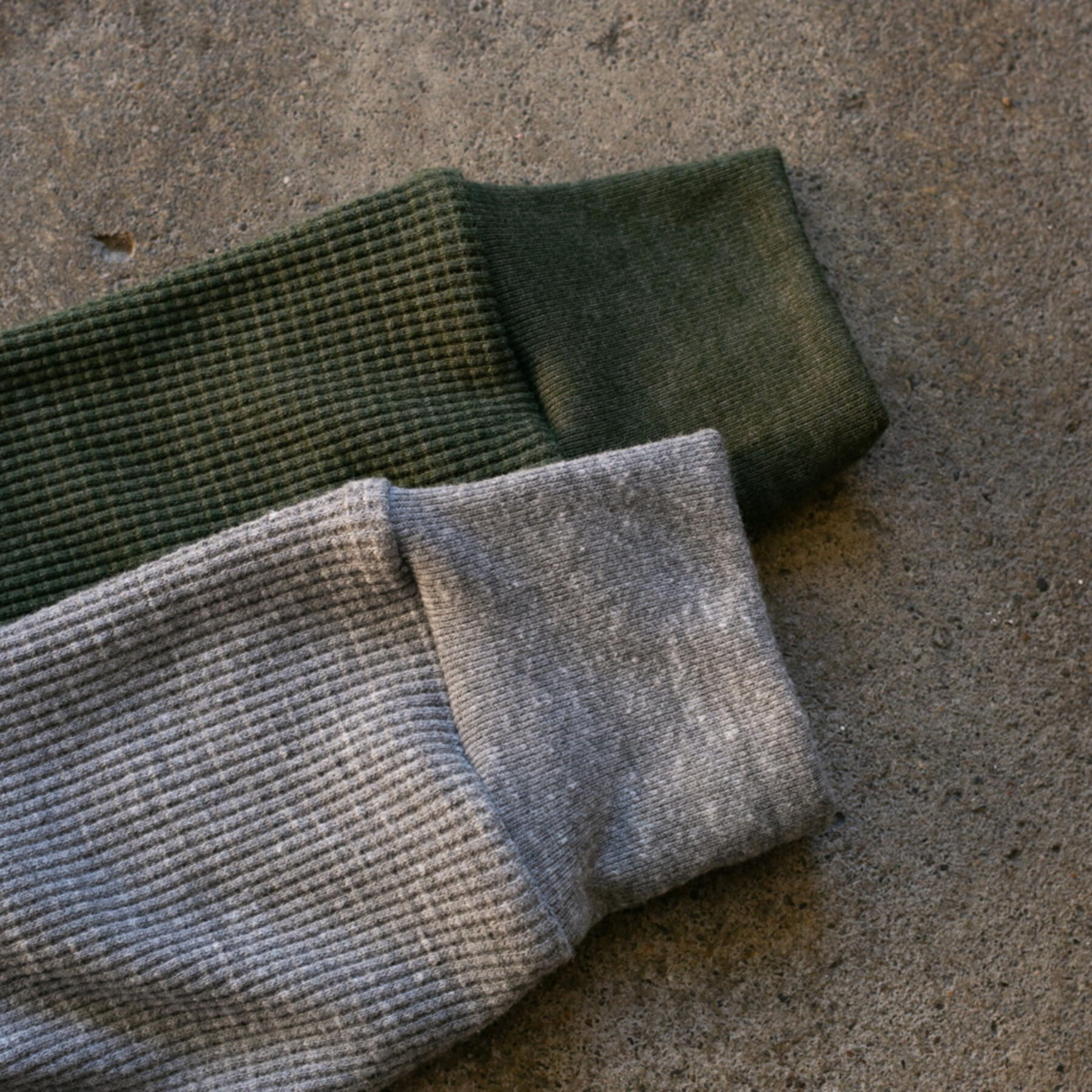 gustin waffle zip hoodie 2 pack - heather grey, dark olive