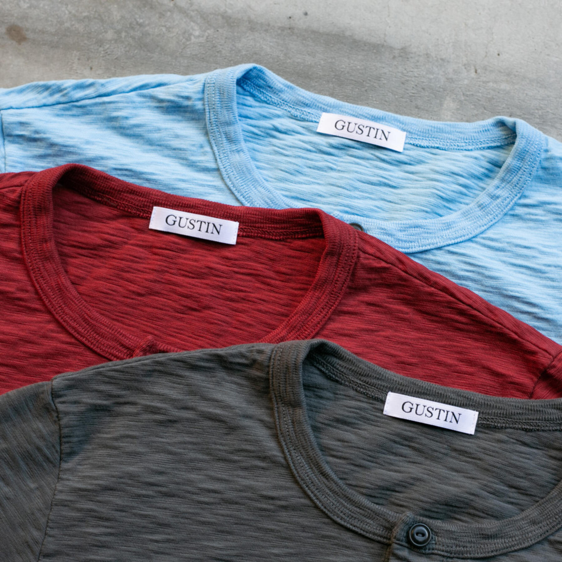gustin big slub henley 3 pack