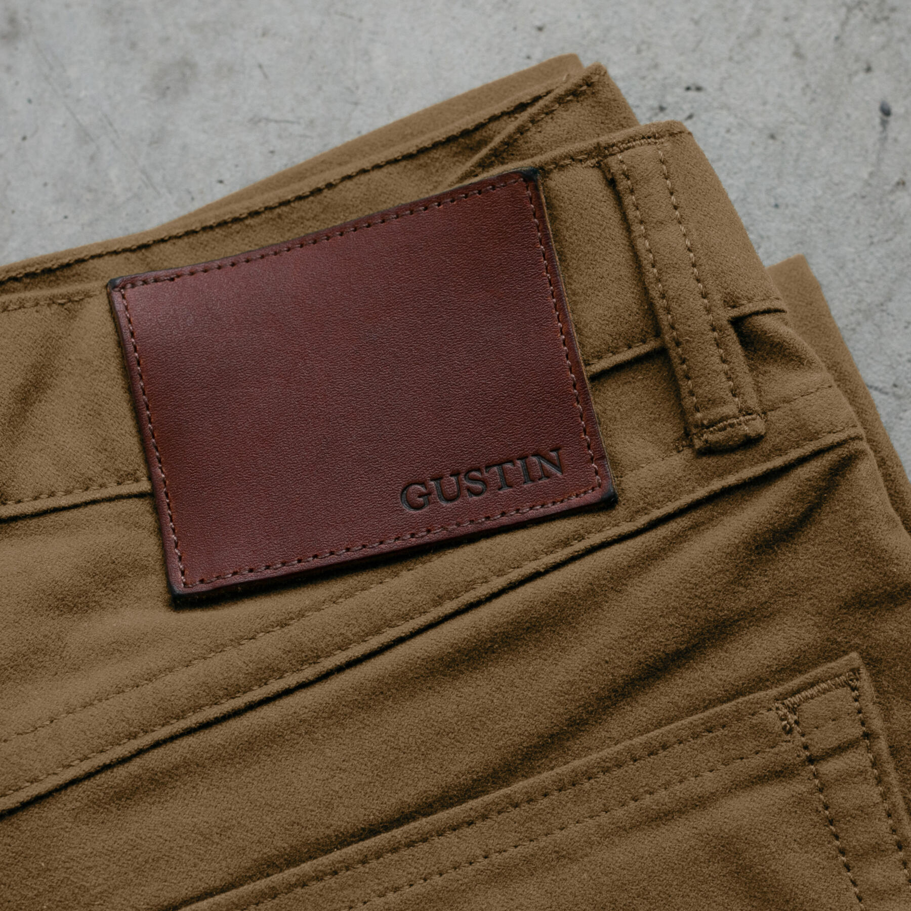 gustin #72 moleskin stretch 5 pocket - gold khaki