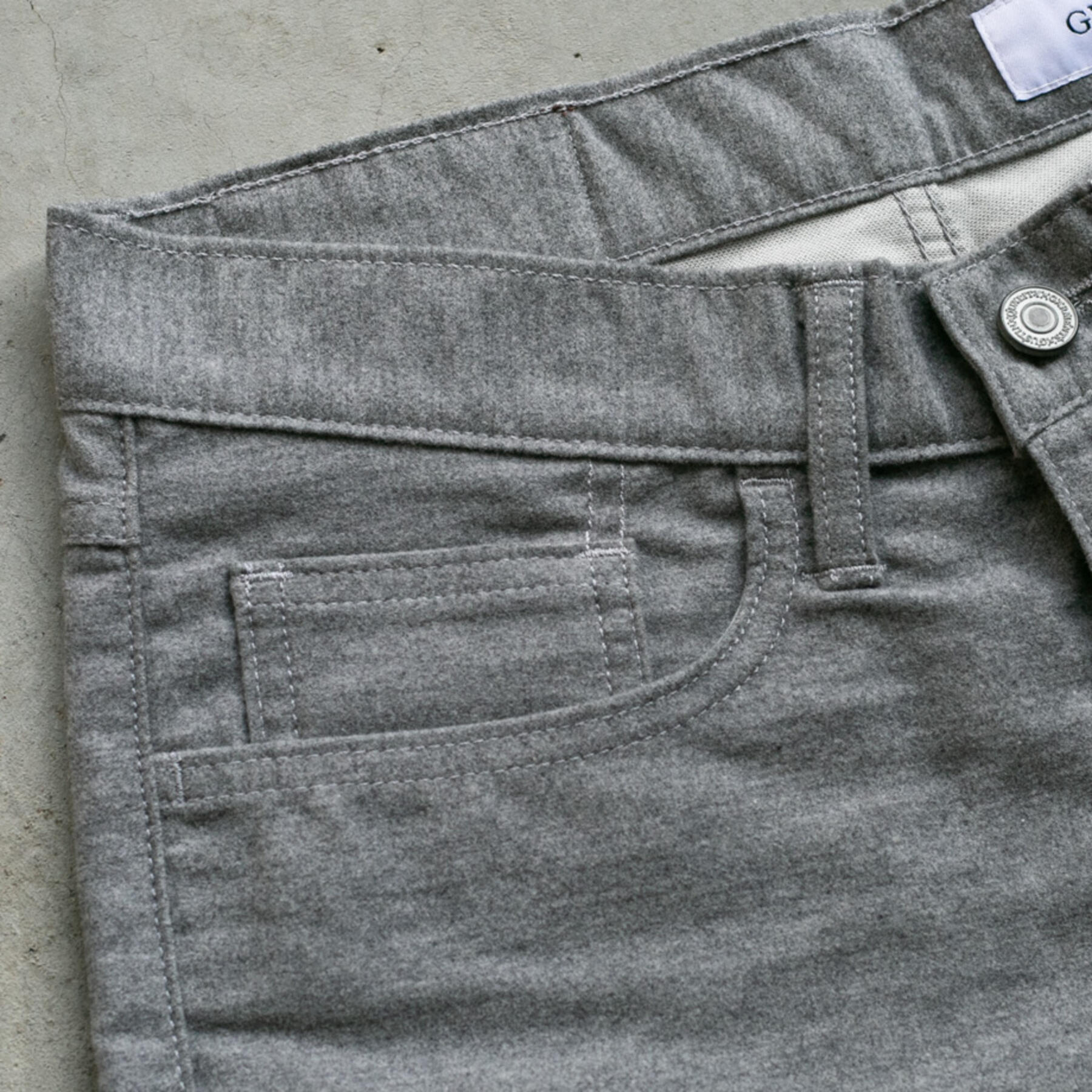 gustin #71 moleskin stretch 5 pocket - heather grey