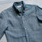 gustin #721 plant dye indigo hemp selvedge chambray