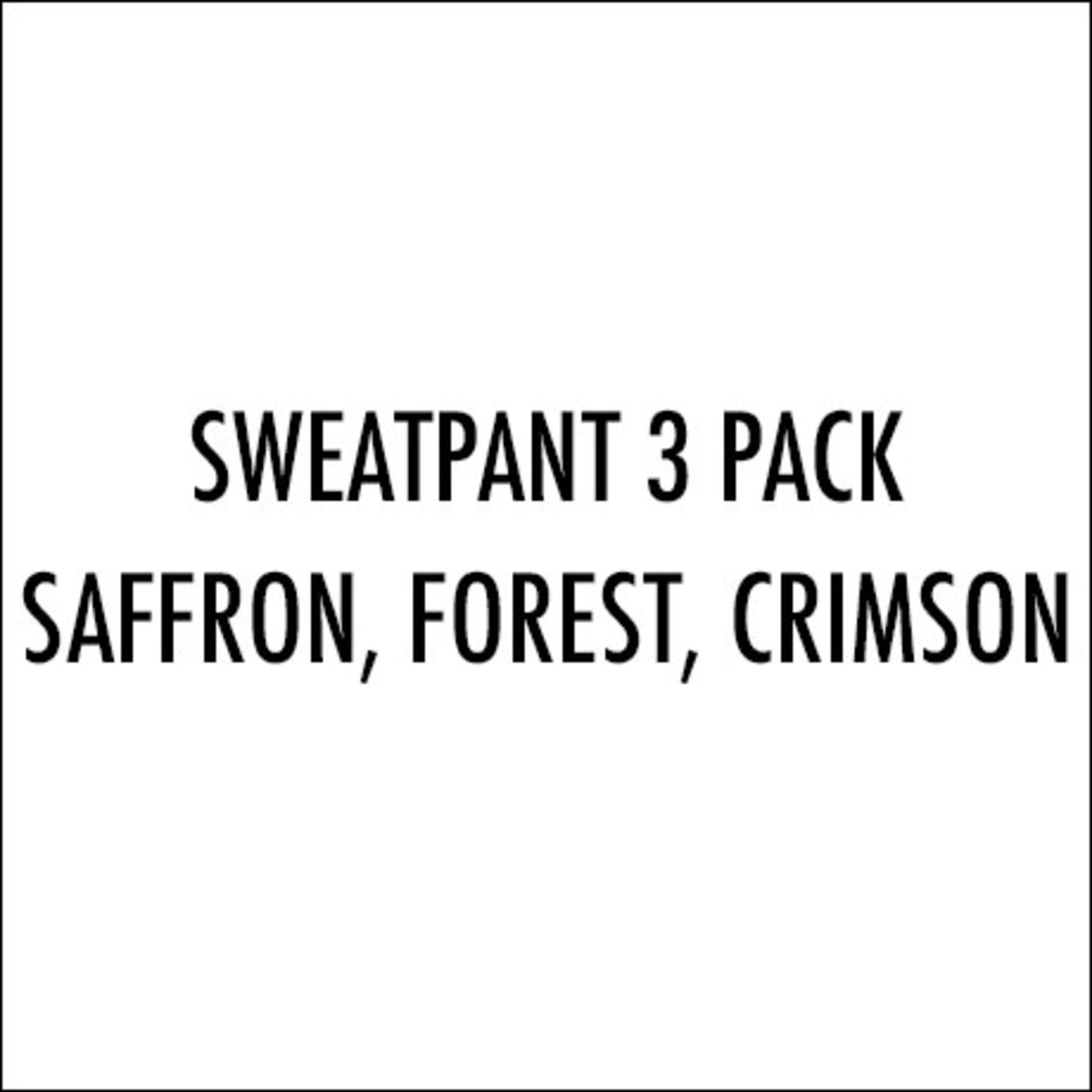 gustin sweatpants 3 pack (saffron, forest, crimson)