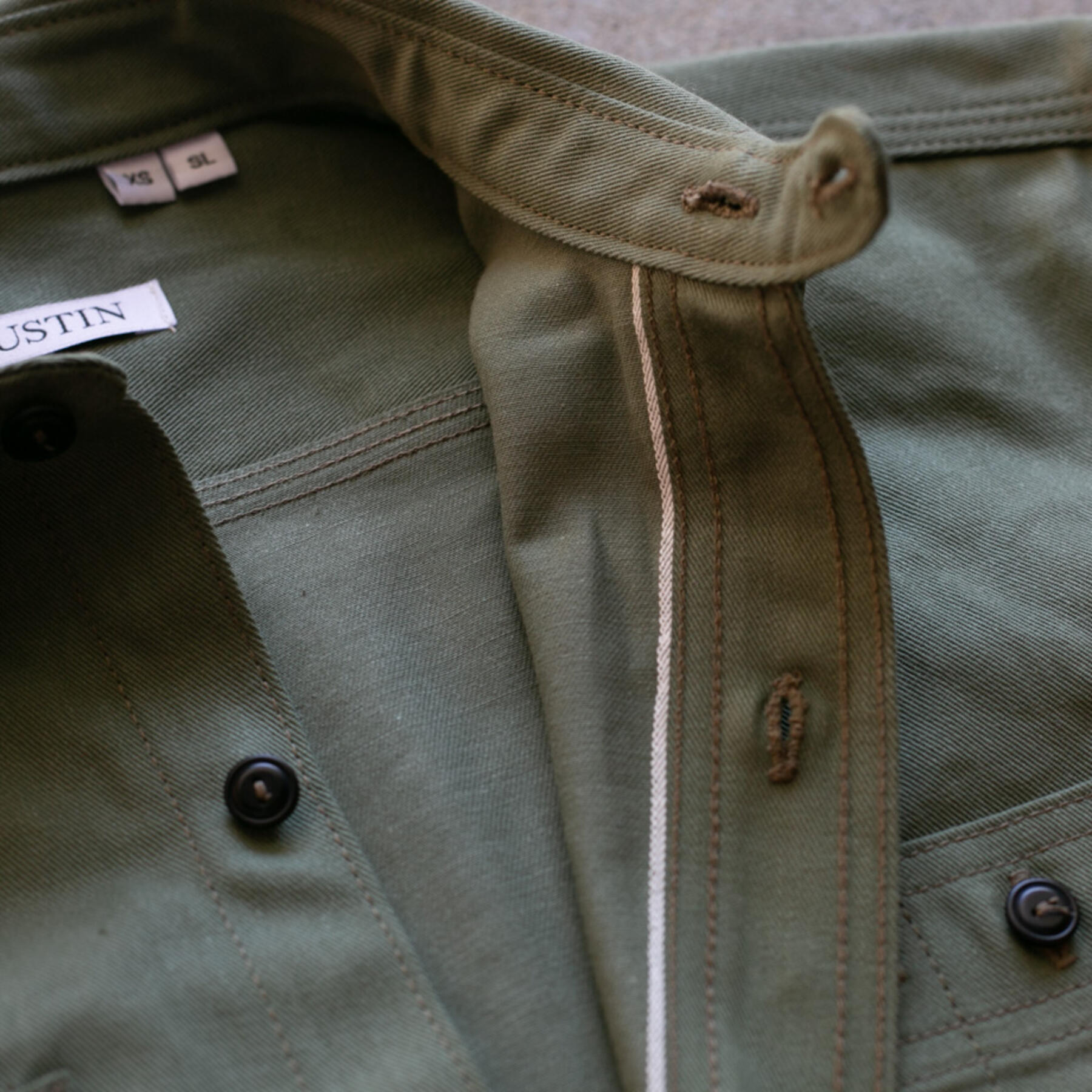 gustin #67 japan army selvedge workshirt