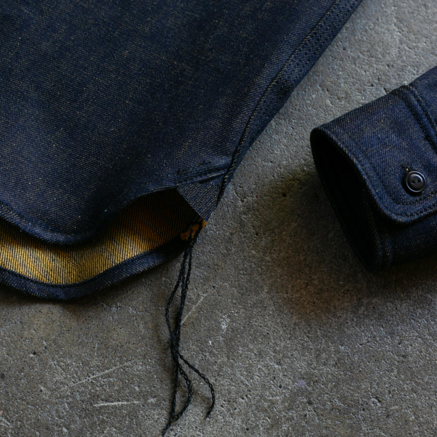 gustin #69 indigo x school bus yellow workshirt