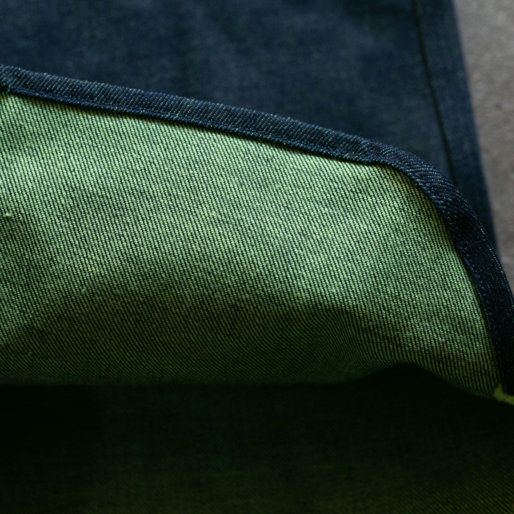 gustin #68 indigo x neon green workshirt