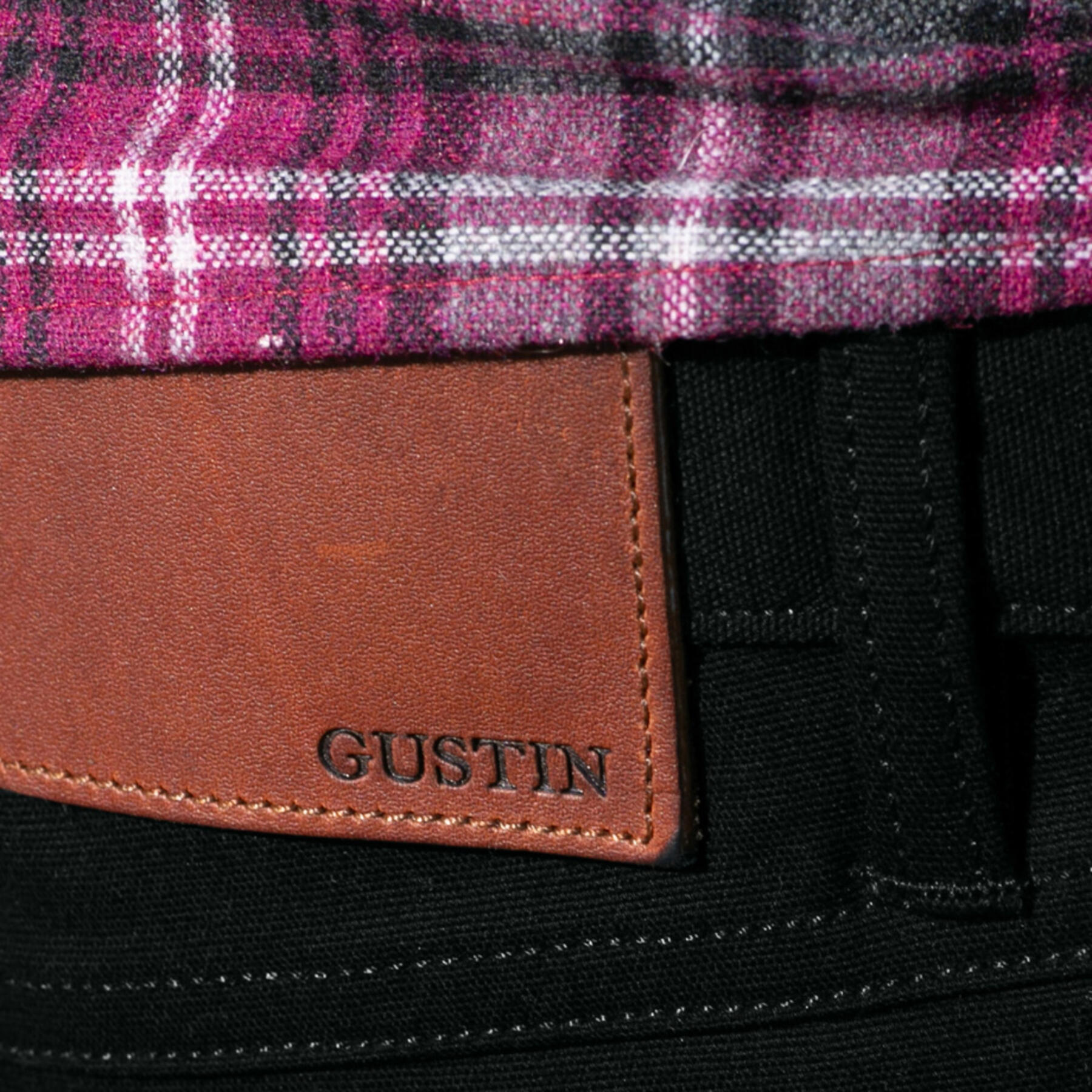 gustin #78 japan stretch canvas 5 pocket - black