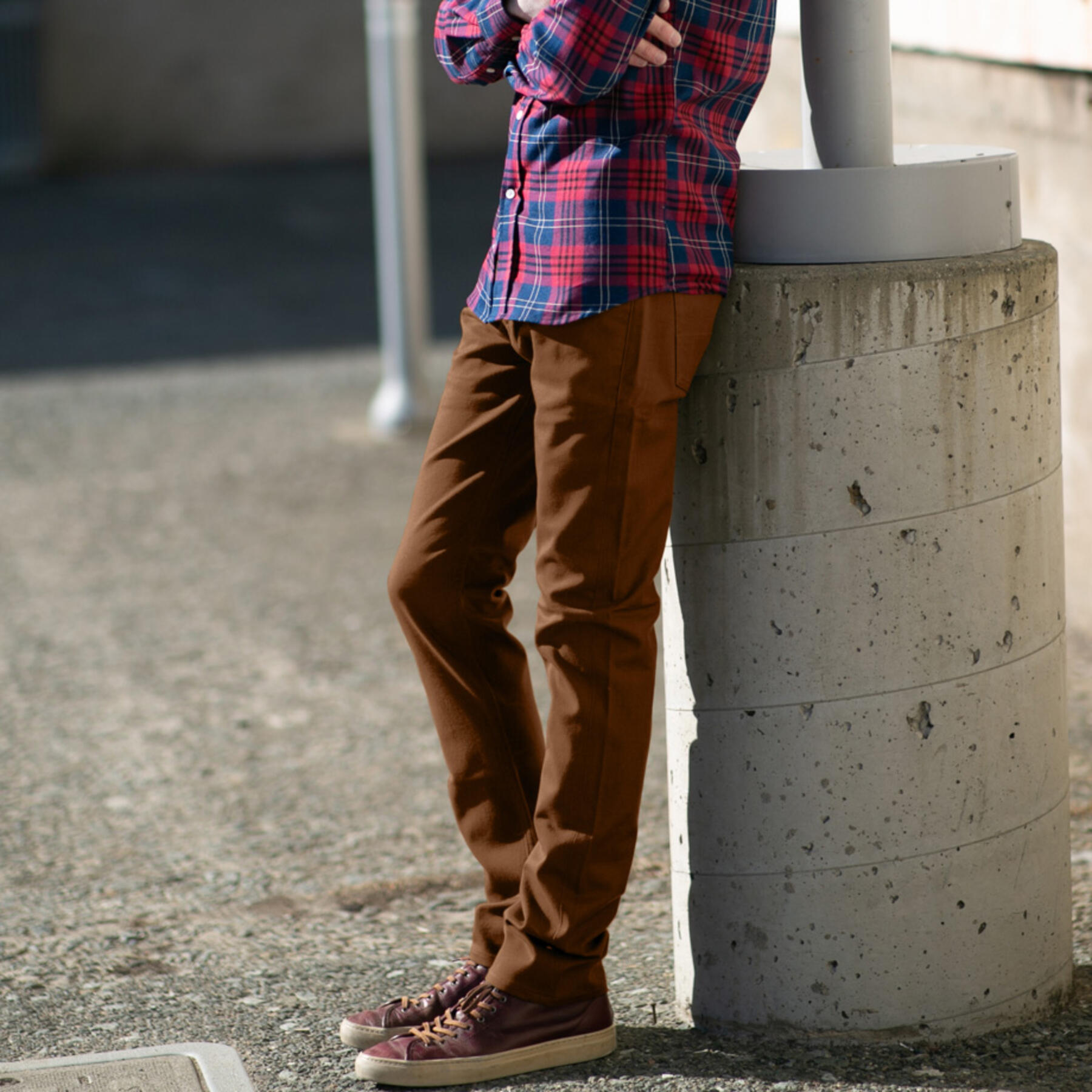 gustin #77 japan stretch canvas 5 pocket - pecan