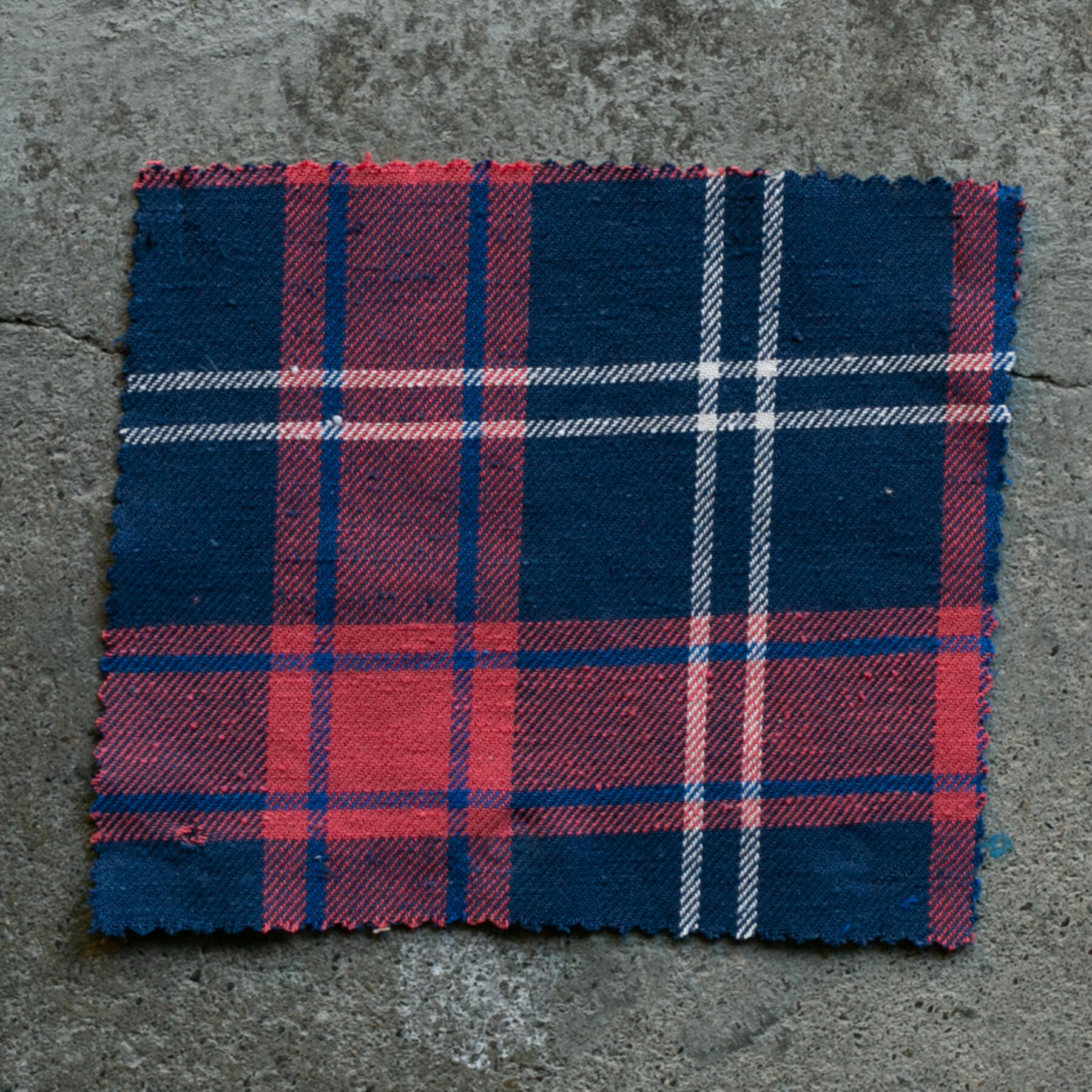 gustin #818 retro slub plaid - navyxred
