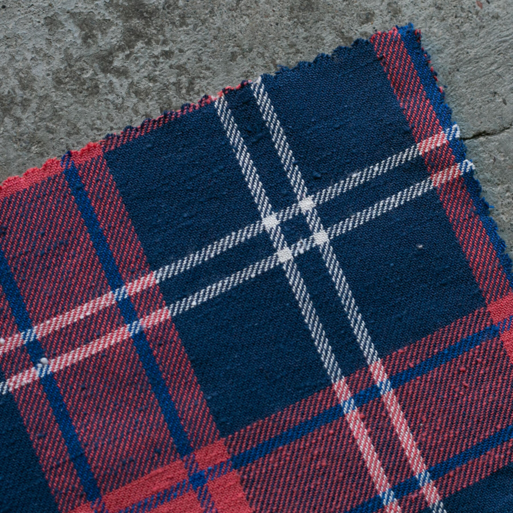 gustin #818 retro slub plaid - navyxred