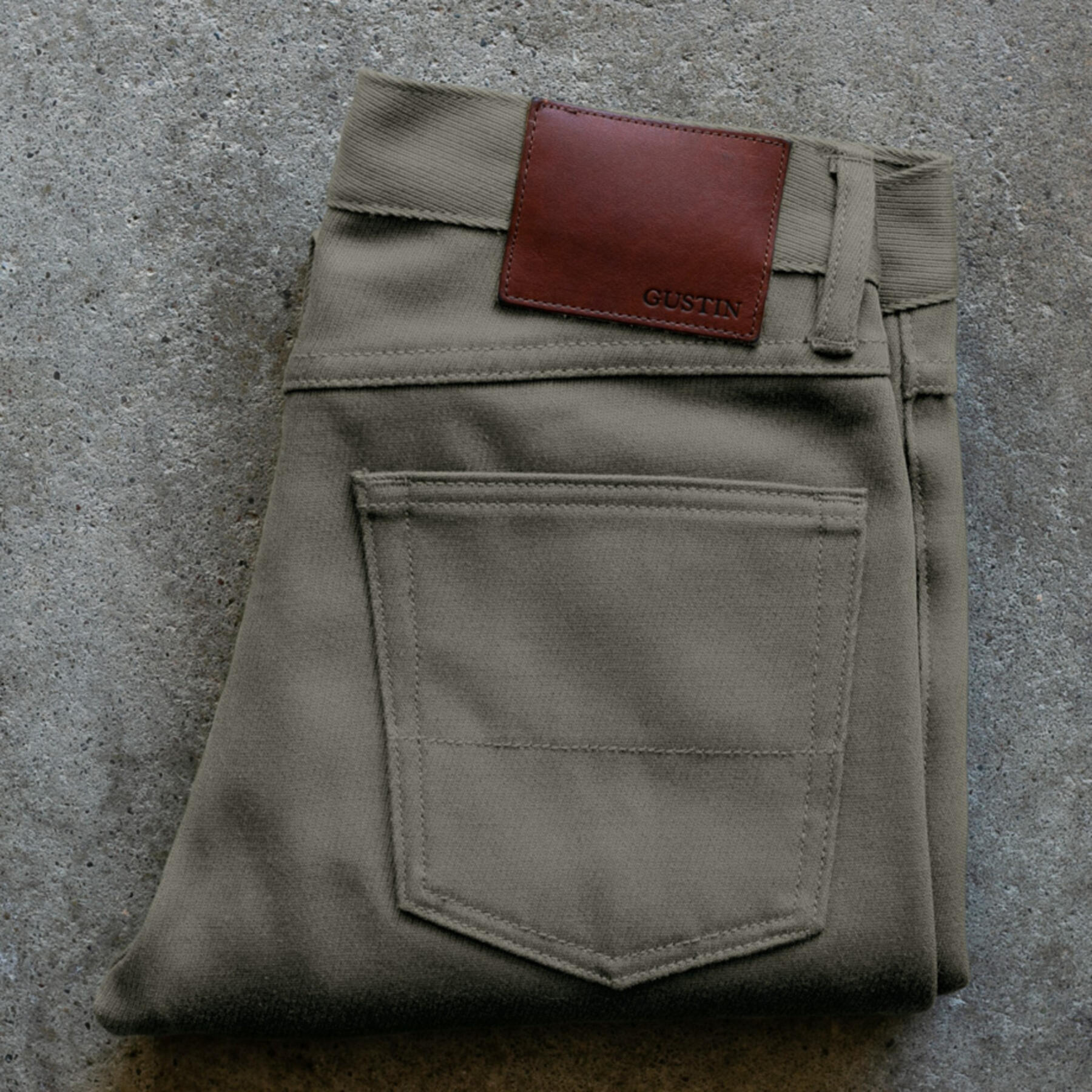 gustin #80 military whipcord 5 pocket - khaki