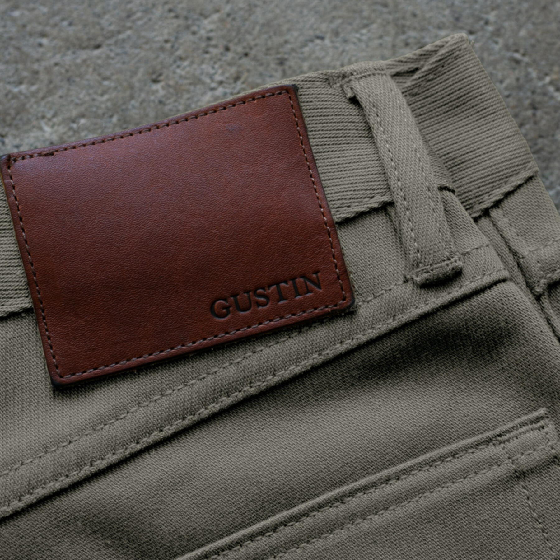 gustin #80 military whipcord 5 pocket - khaki