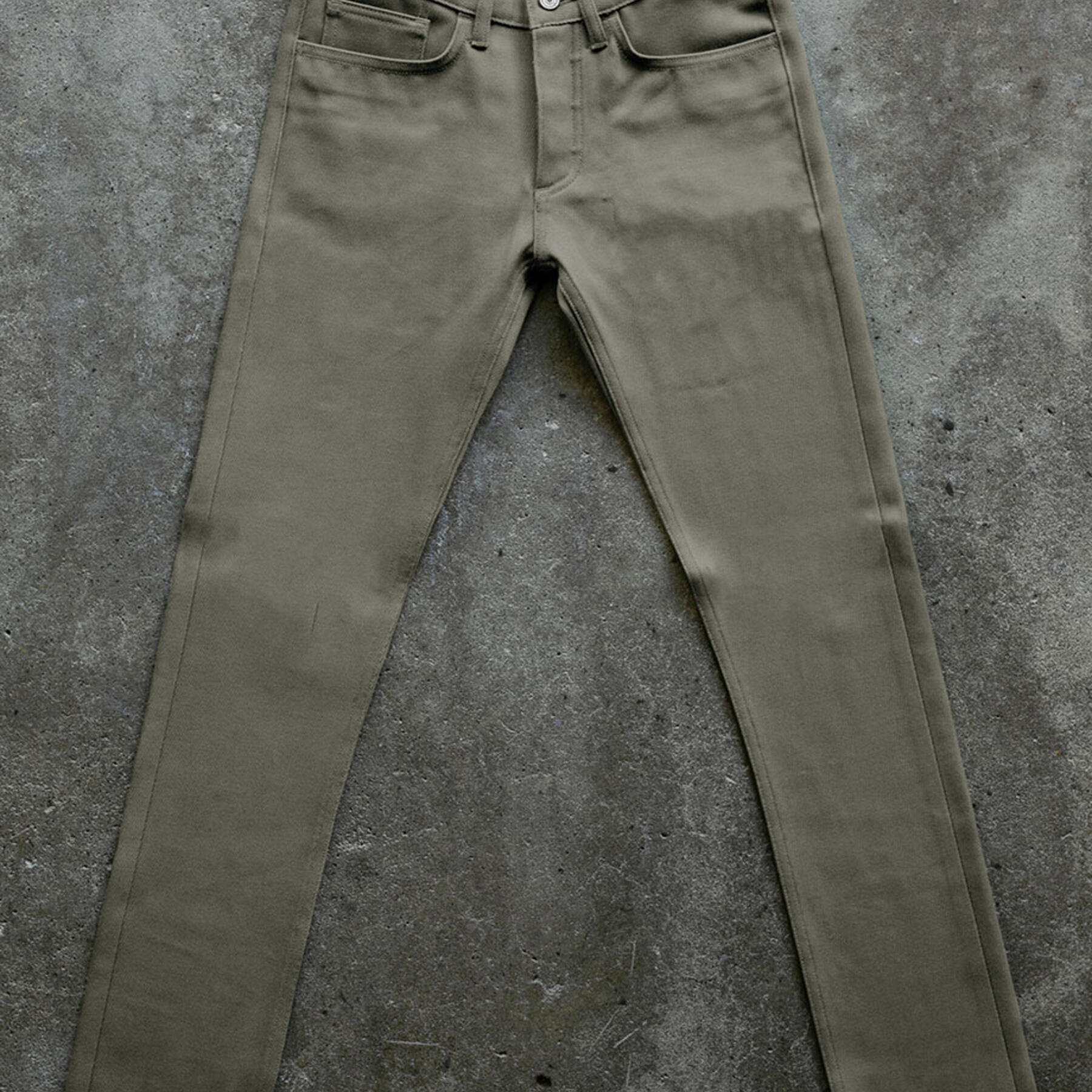 gustin #80 military whipcord 5 pocket - khaki
