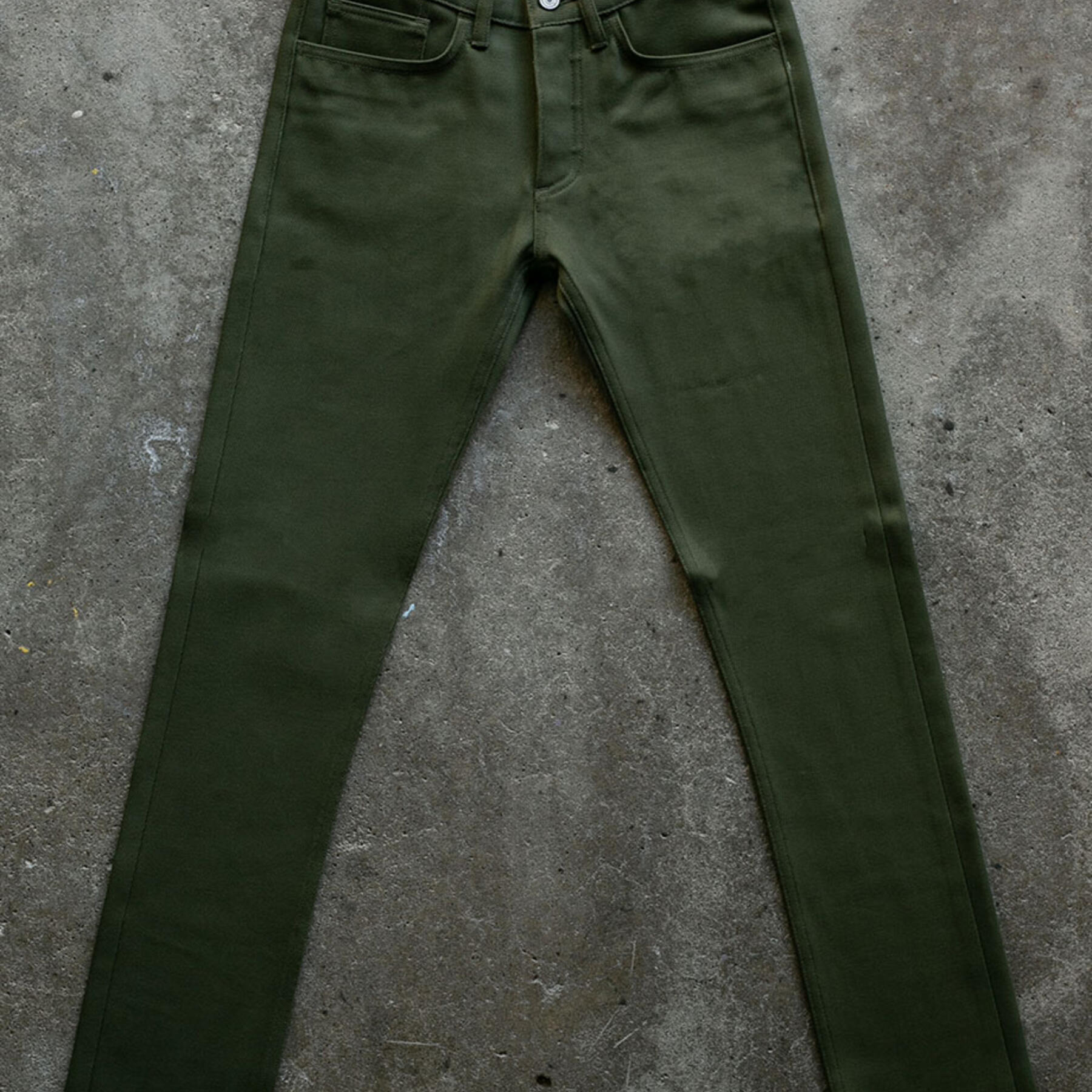 gustin #79 military whipcord 5 pocket - olive