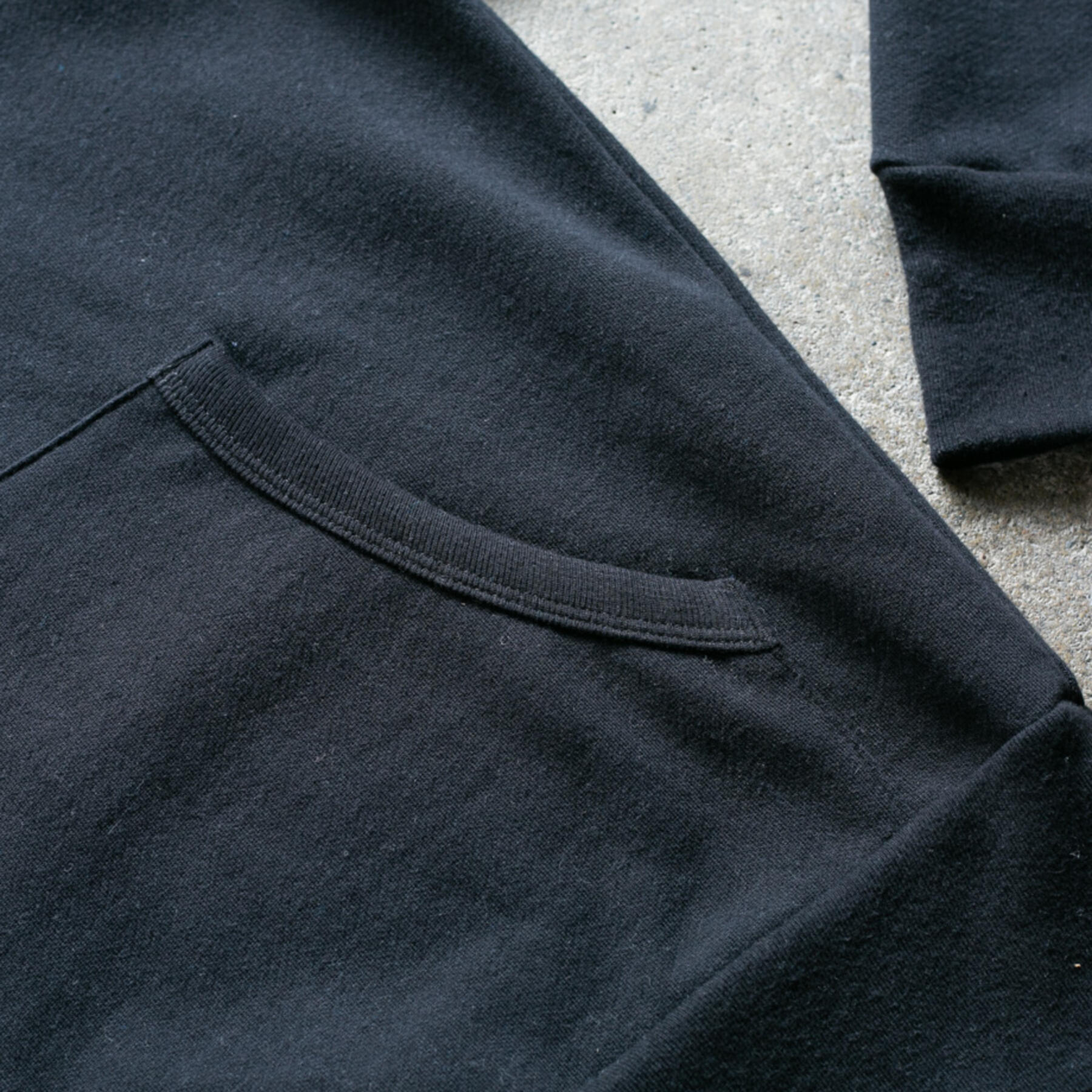 gustin black french terry pullover