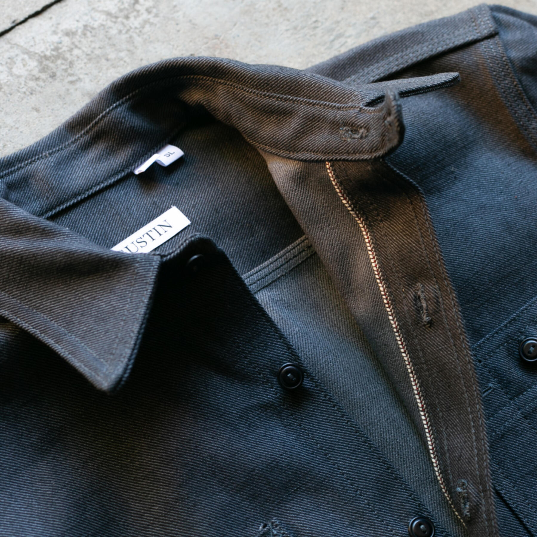 gustin #72 gunmetal selvedge workshirt