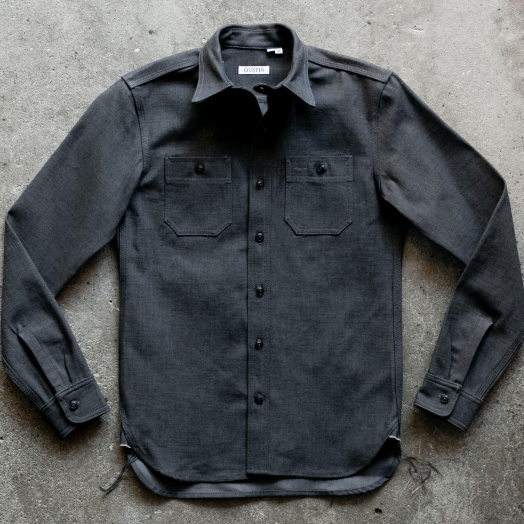 gustin #72 gunmetal selvedge workshirt