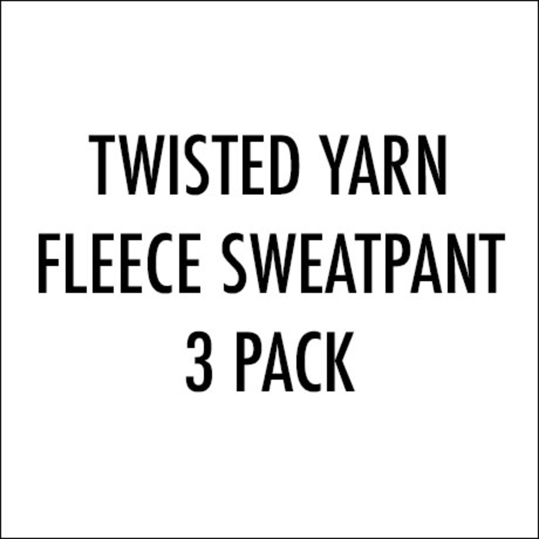 gustin twisted yarn fleece sweatpant 3 pack