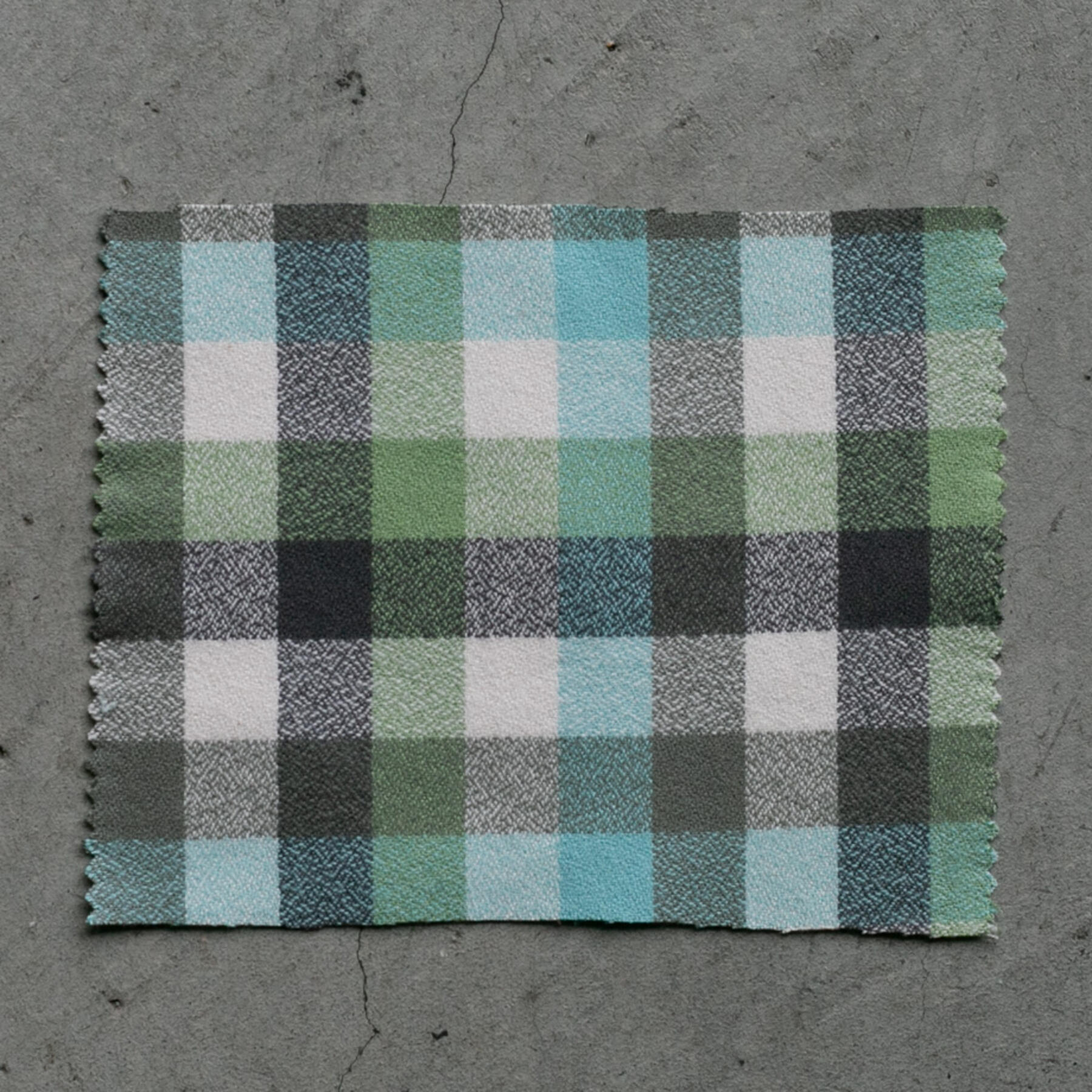 gustin #825 organic retro checks - seaglass