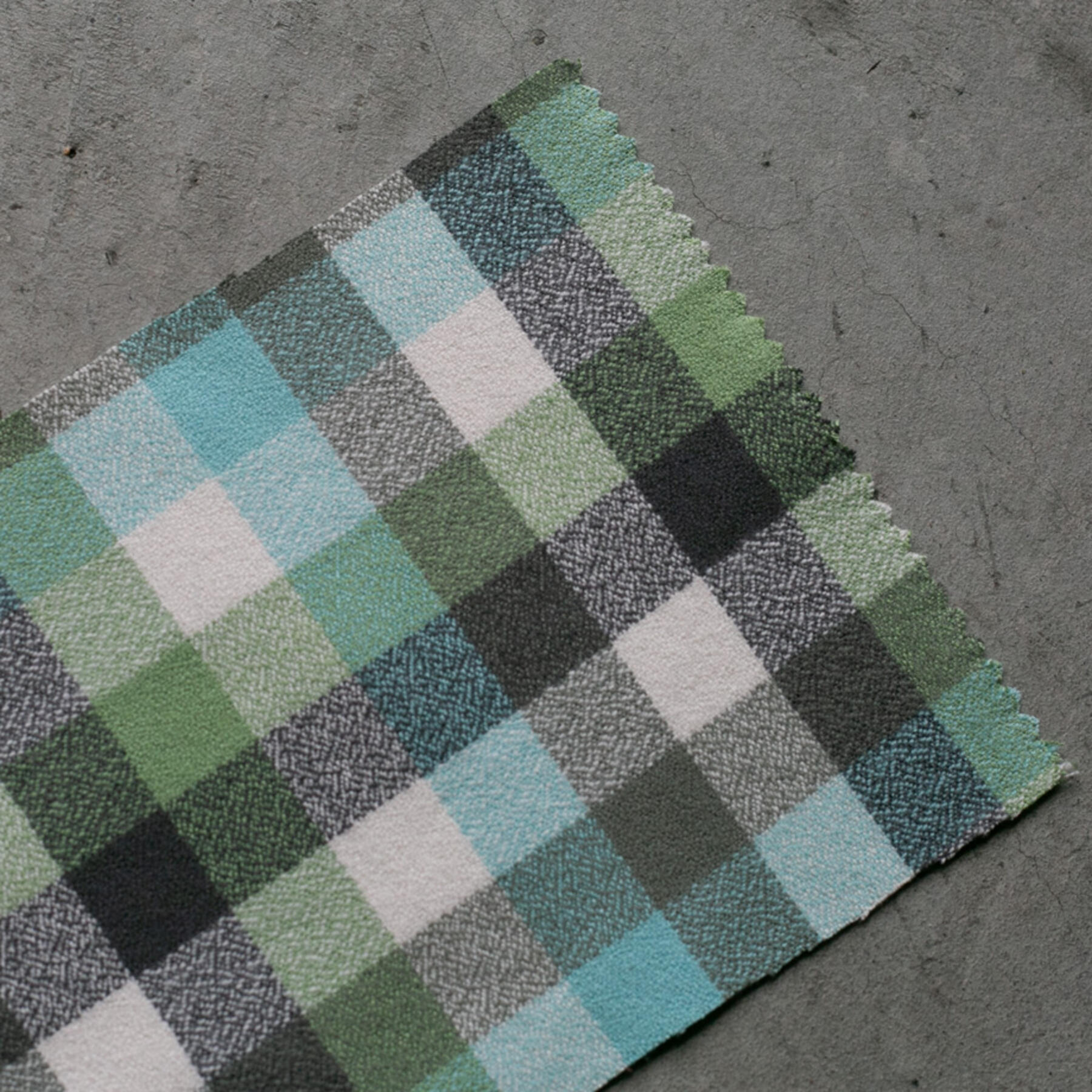gustin #825 organic retro checks - seaglass