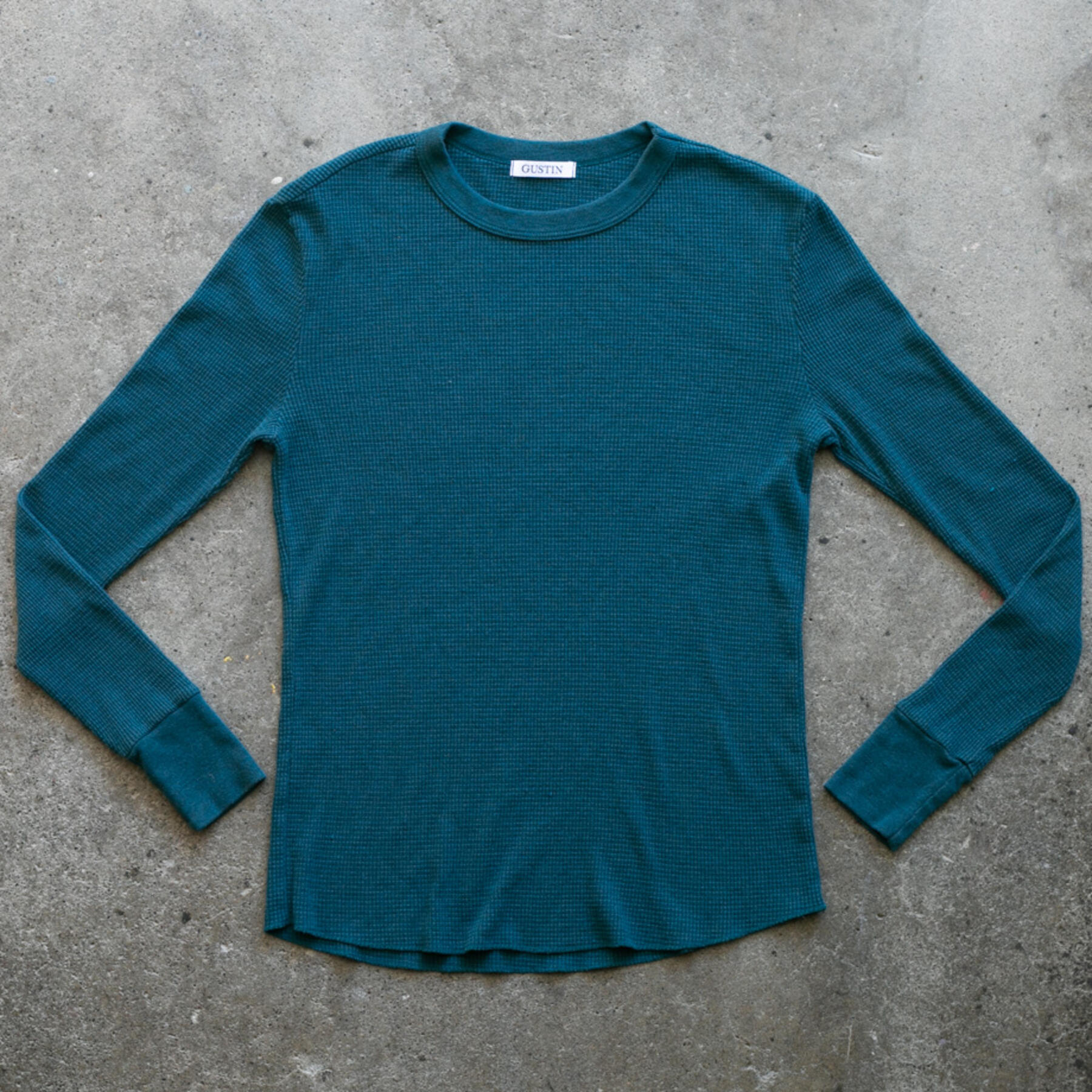 gustin waffle crewneck 3 pack (saffron, black, blue-green)