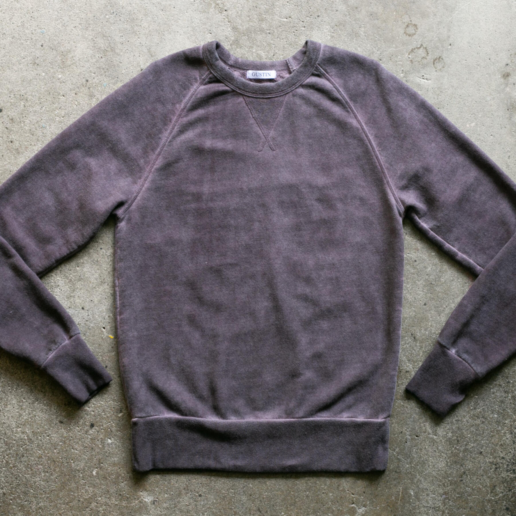 gustin vintage wash sweatshirt - oxblood