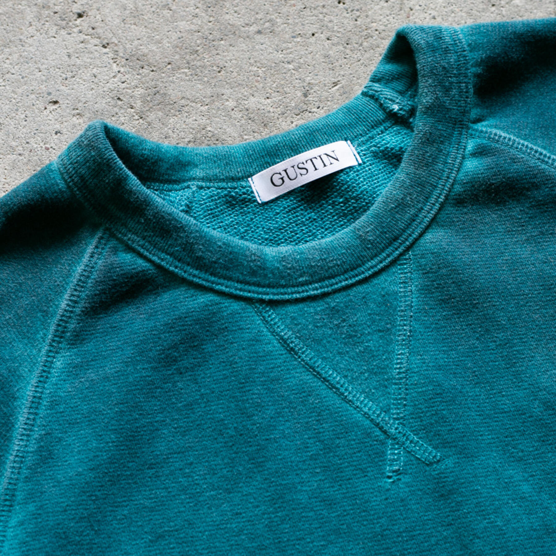 gustin vintage wash sweatshirt - teal
