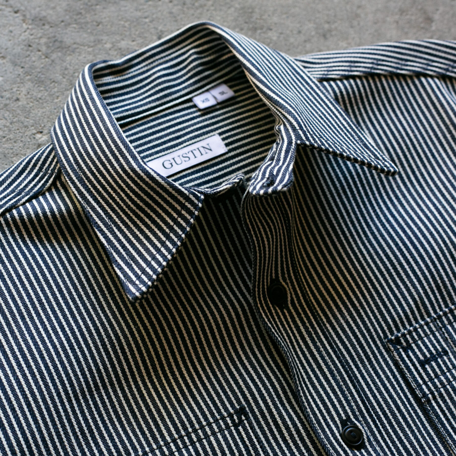 gustin #76 japan hickory stripe workshirt