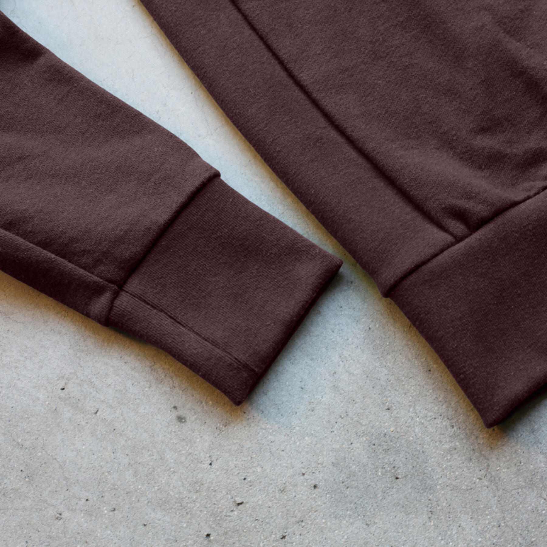 gustin shawl collar french terry - oxblood