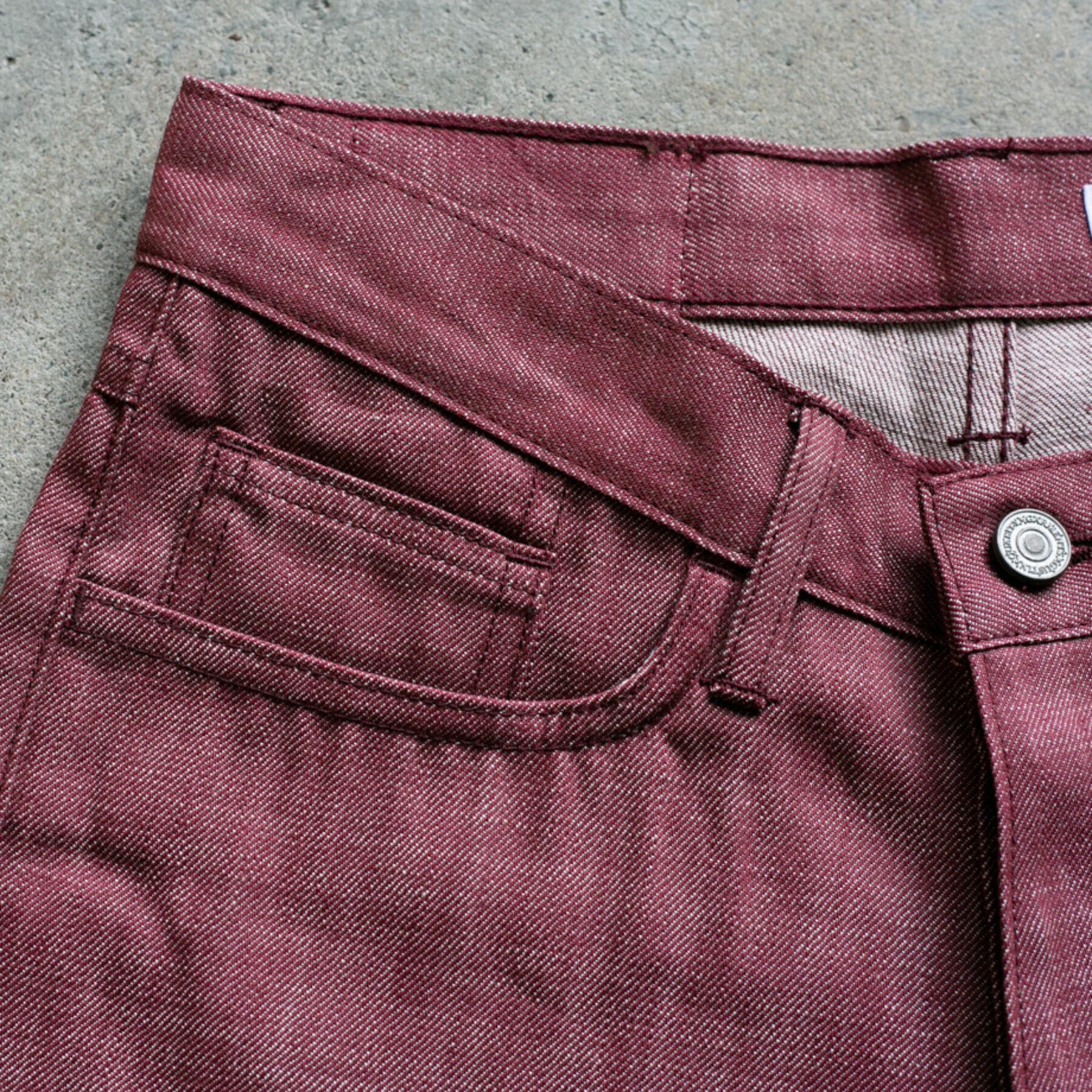 gustin #94 cone mills oxblood 5 pocket
